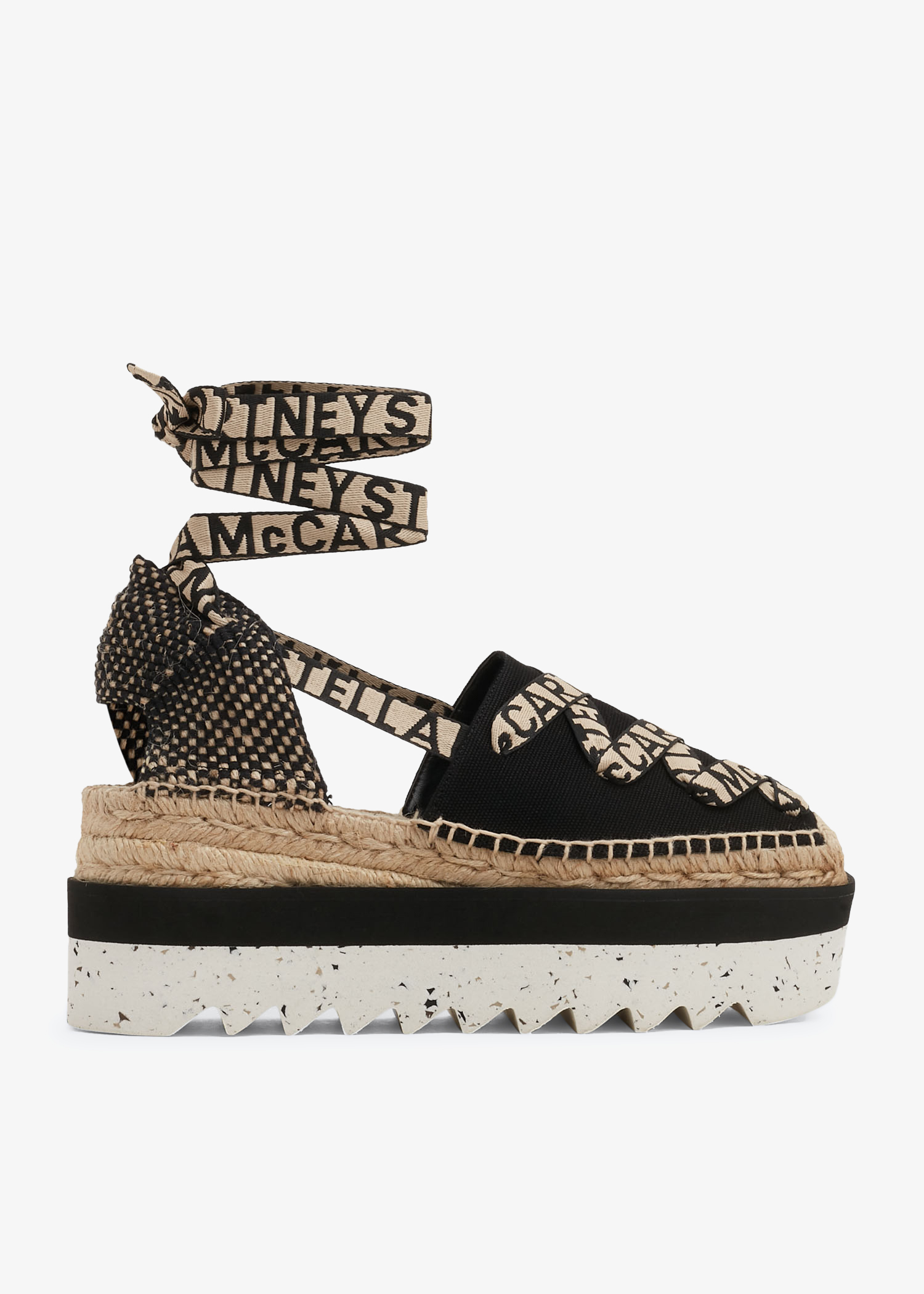 

Gaia canvas wedge espadrilles, Black
