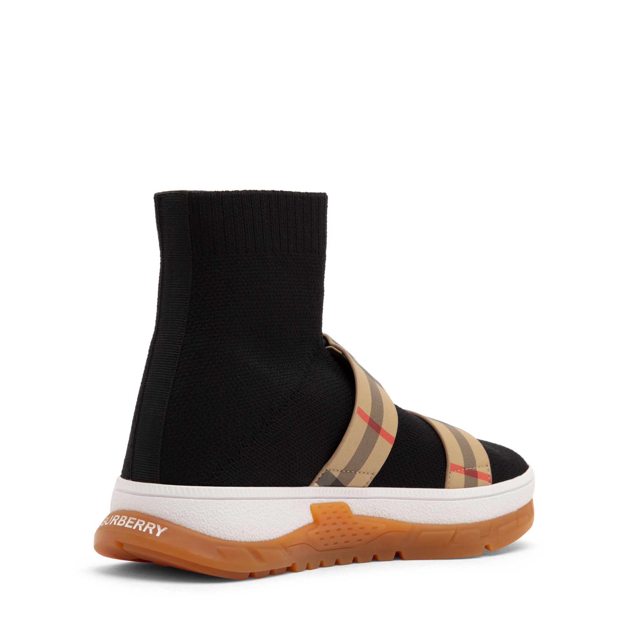 

Buckled strap sock sneakers, Black