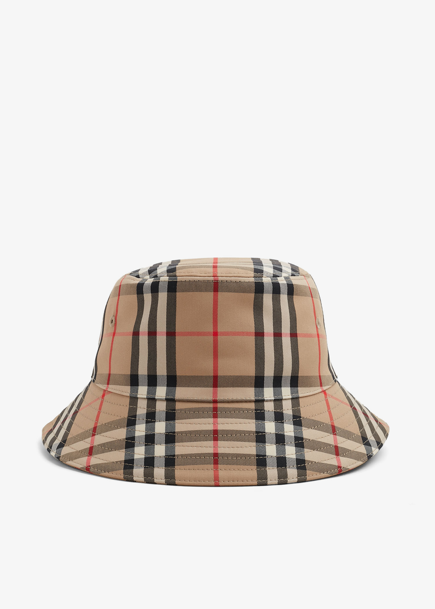 

Checked bucket hat, Beige