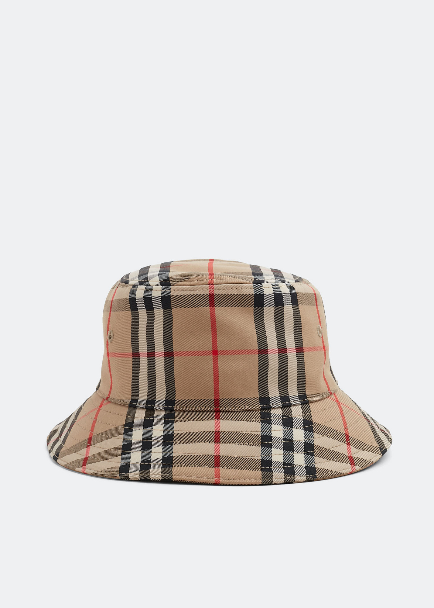 

Checked bucket hat, Beige