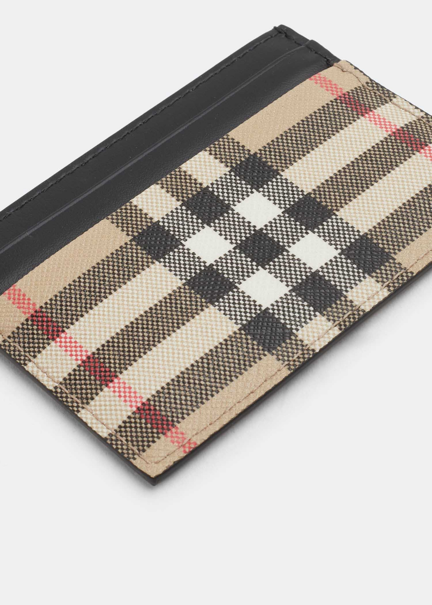 

Sandon Vintage check card holder, Beige