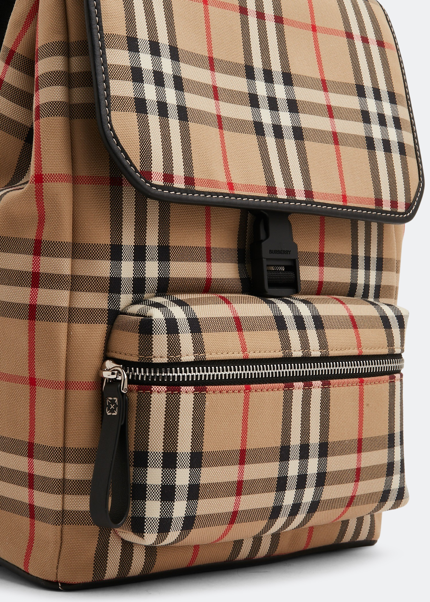 

Vintage check cotton backpack, Prints
