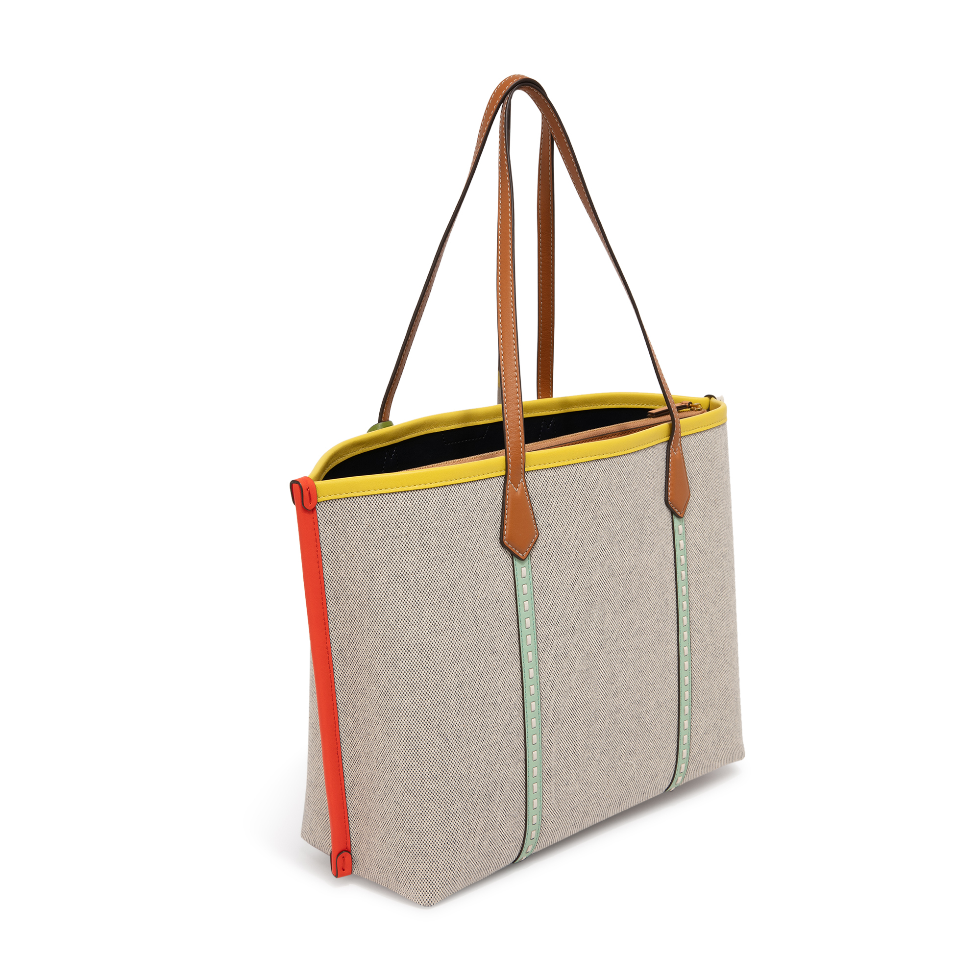 

Perry canvas triple-compartment tote bag, Beige