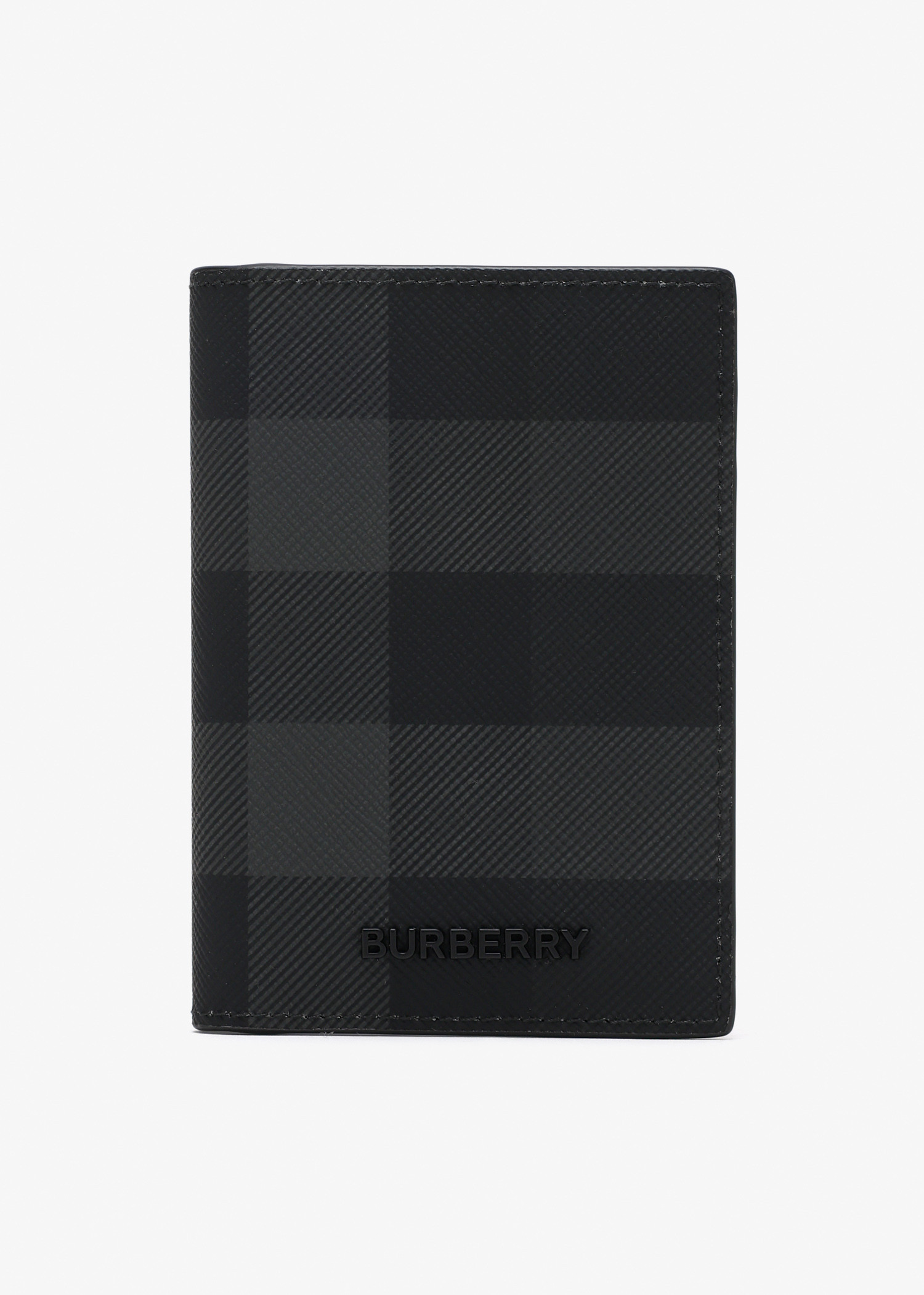 

Check Folding card case, Black