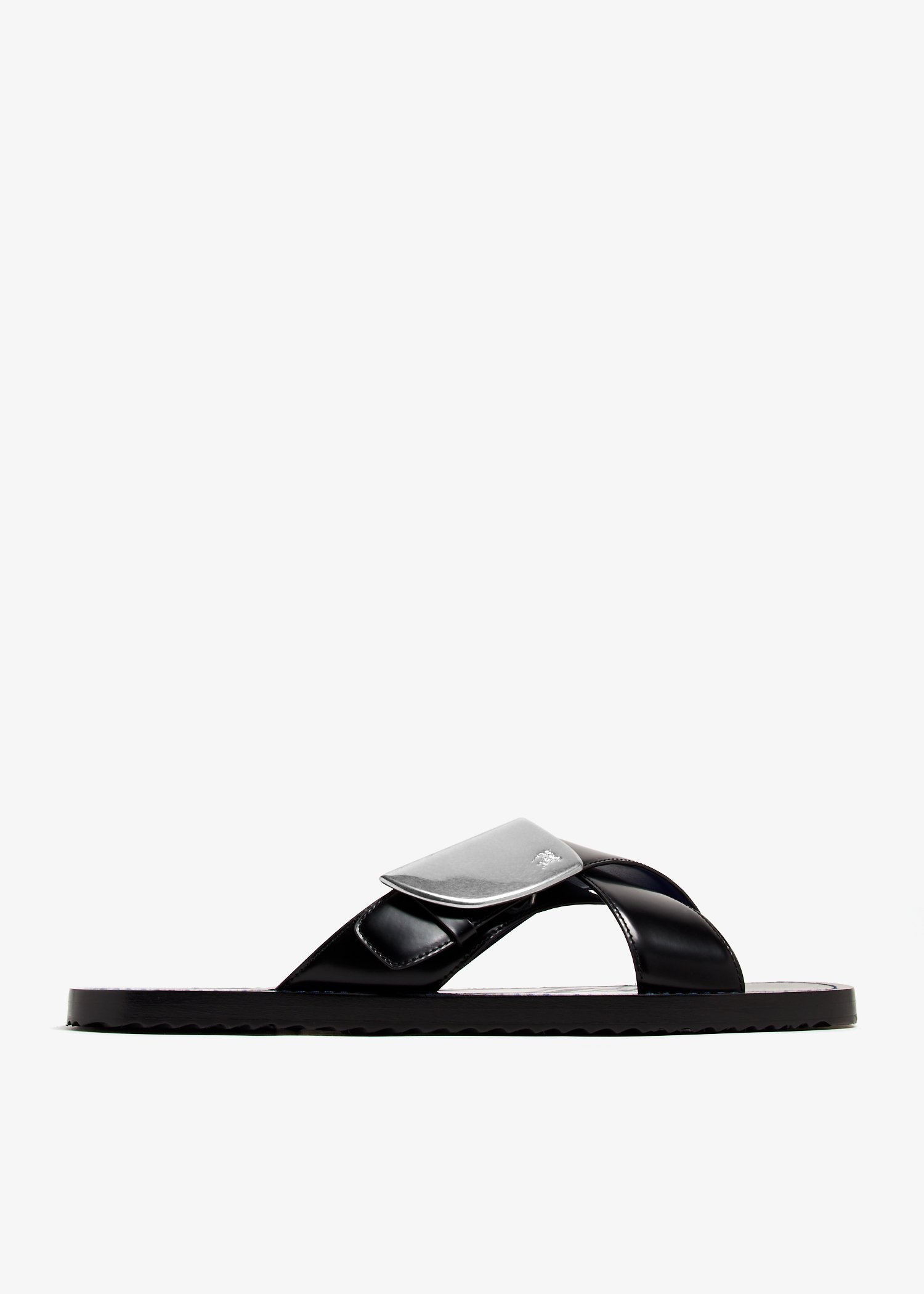 

Strip Shield sandals, Black