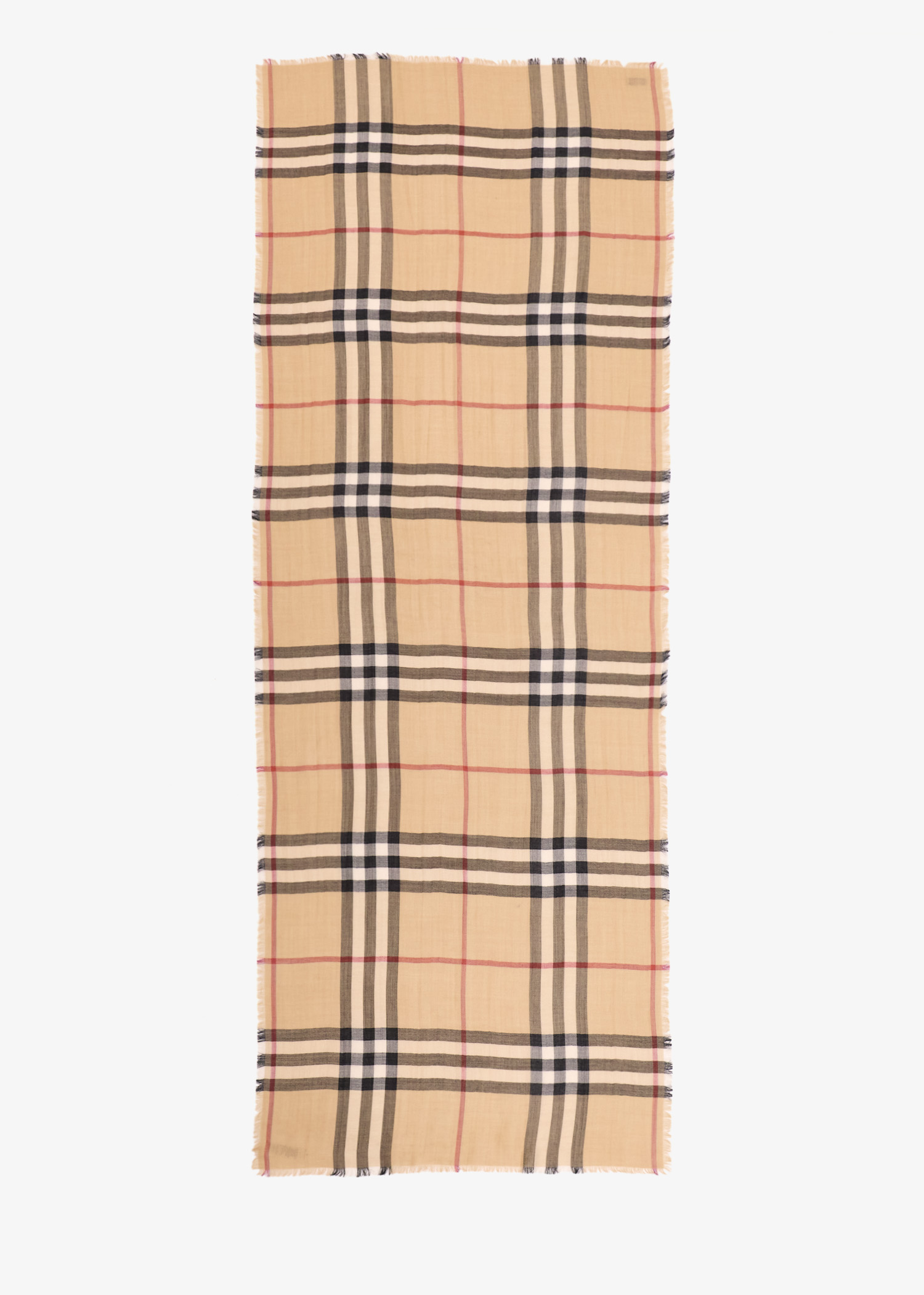 

Reversible Check Wool silk scarf, Printed