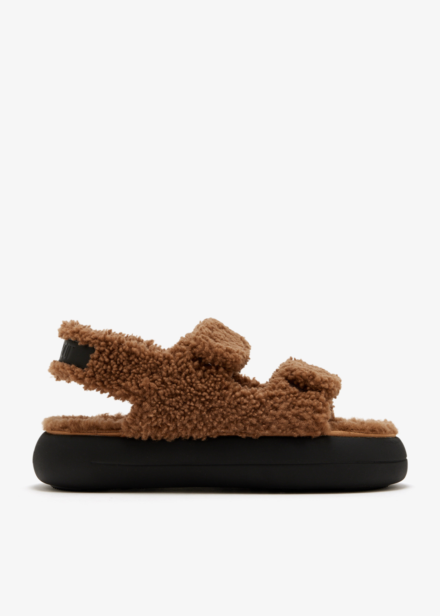 

Shearling sandals, Brown