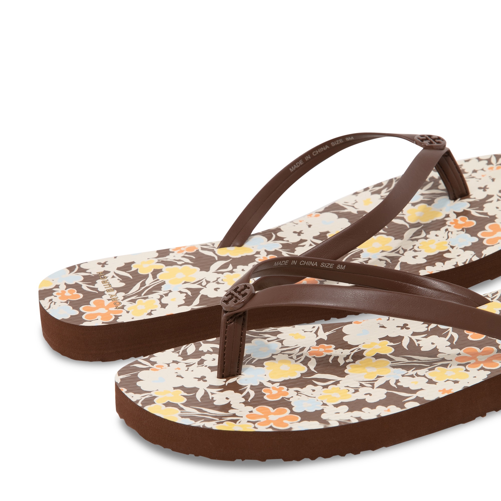 

Flat flip flops, Brown
