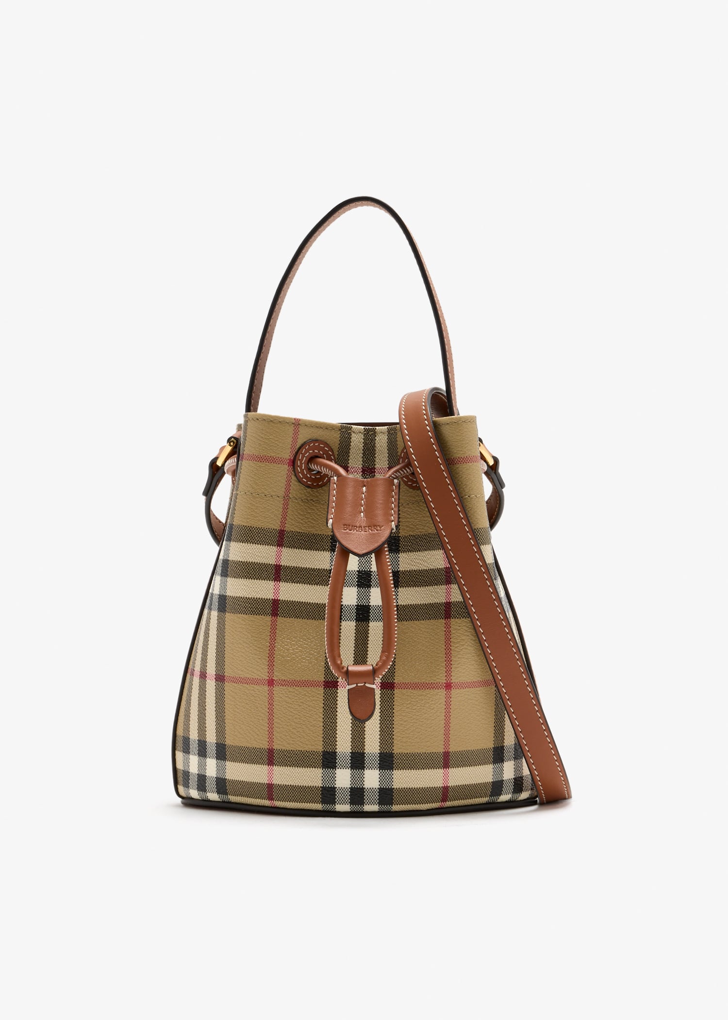 

Mini Check Bucket bag, Printed