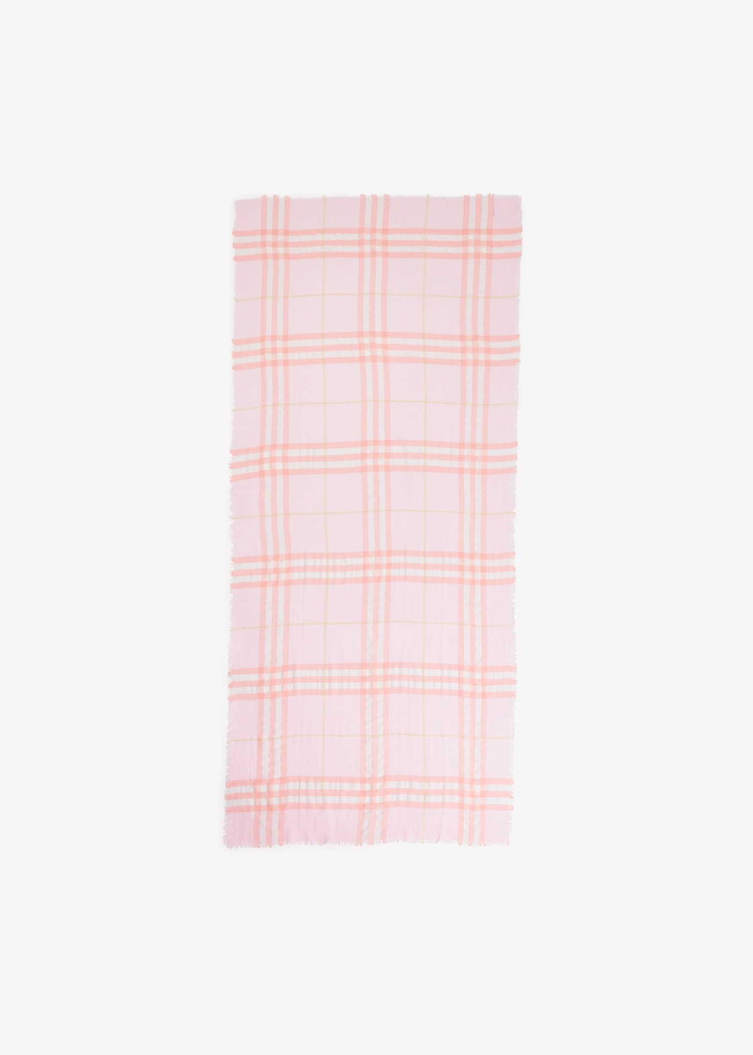

Wide Check wool scarf, Pink