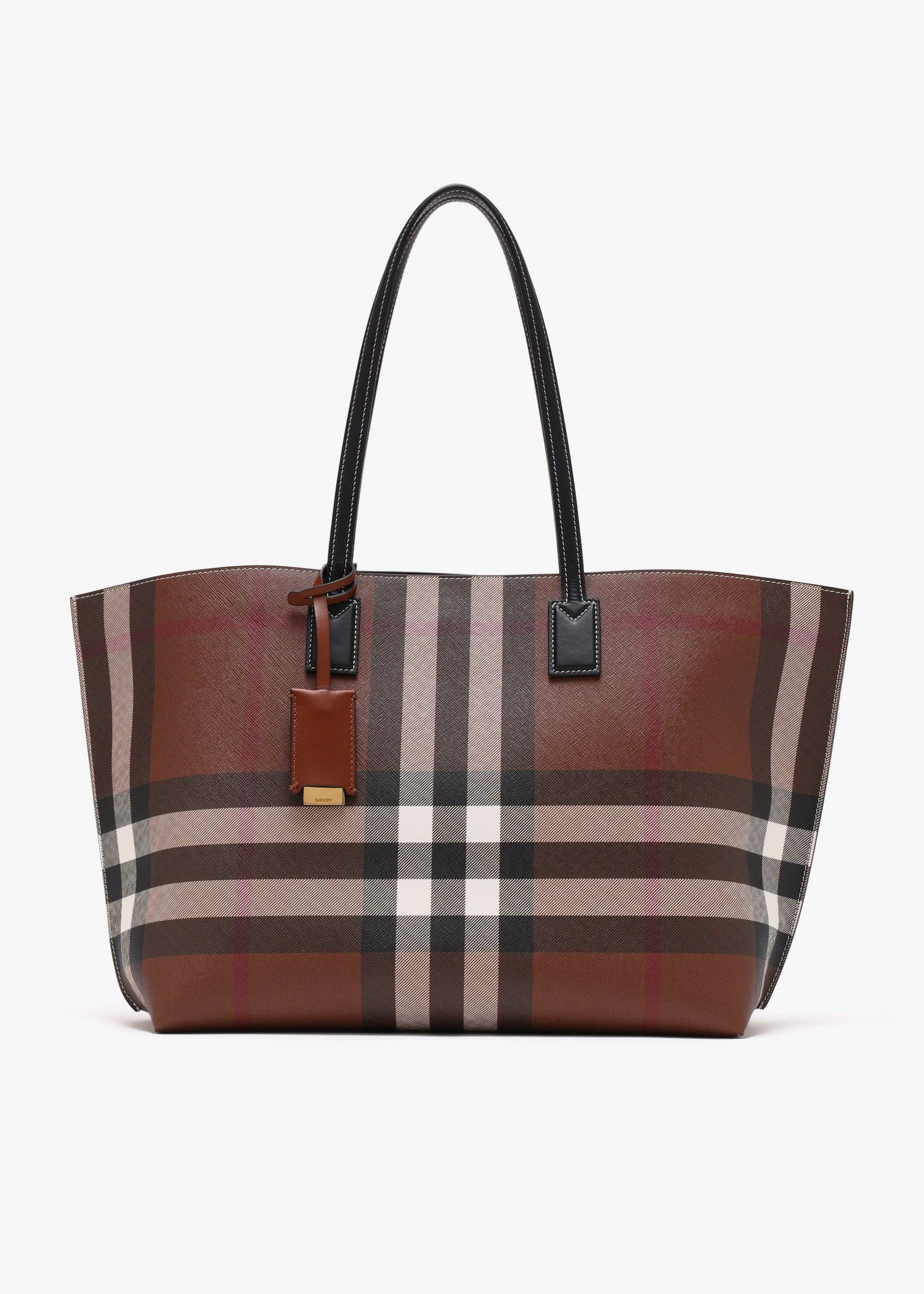 

Medium Check tote bag, Brown