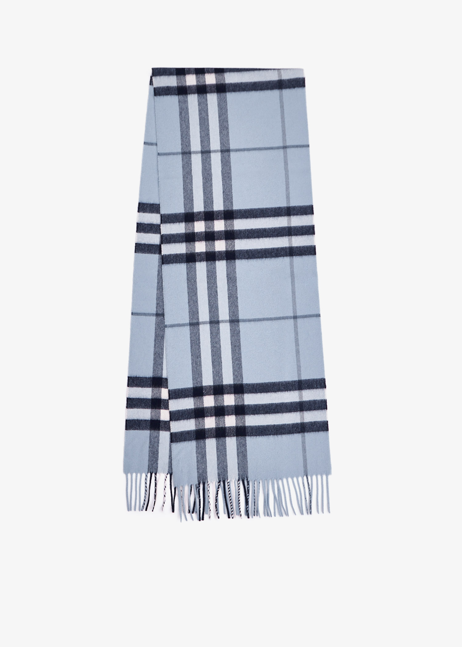 

Check cashmere scarf, Blue