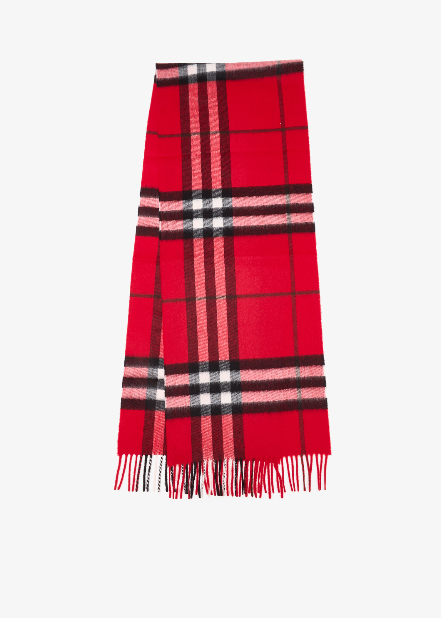 

Check cashmere scarf, Red