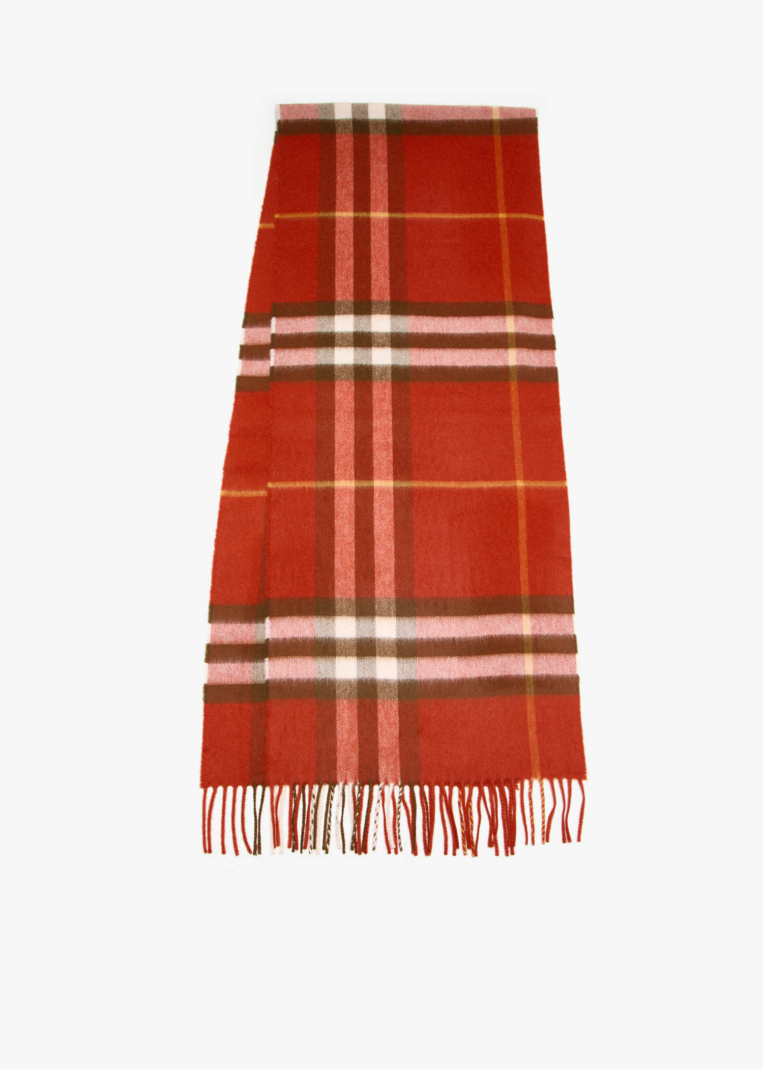 

Check cashmere scarf, Red