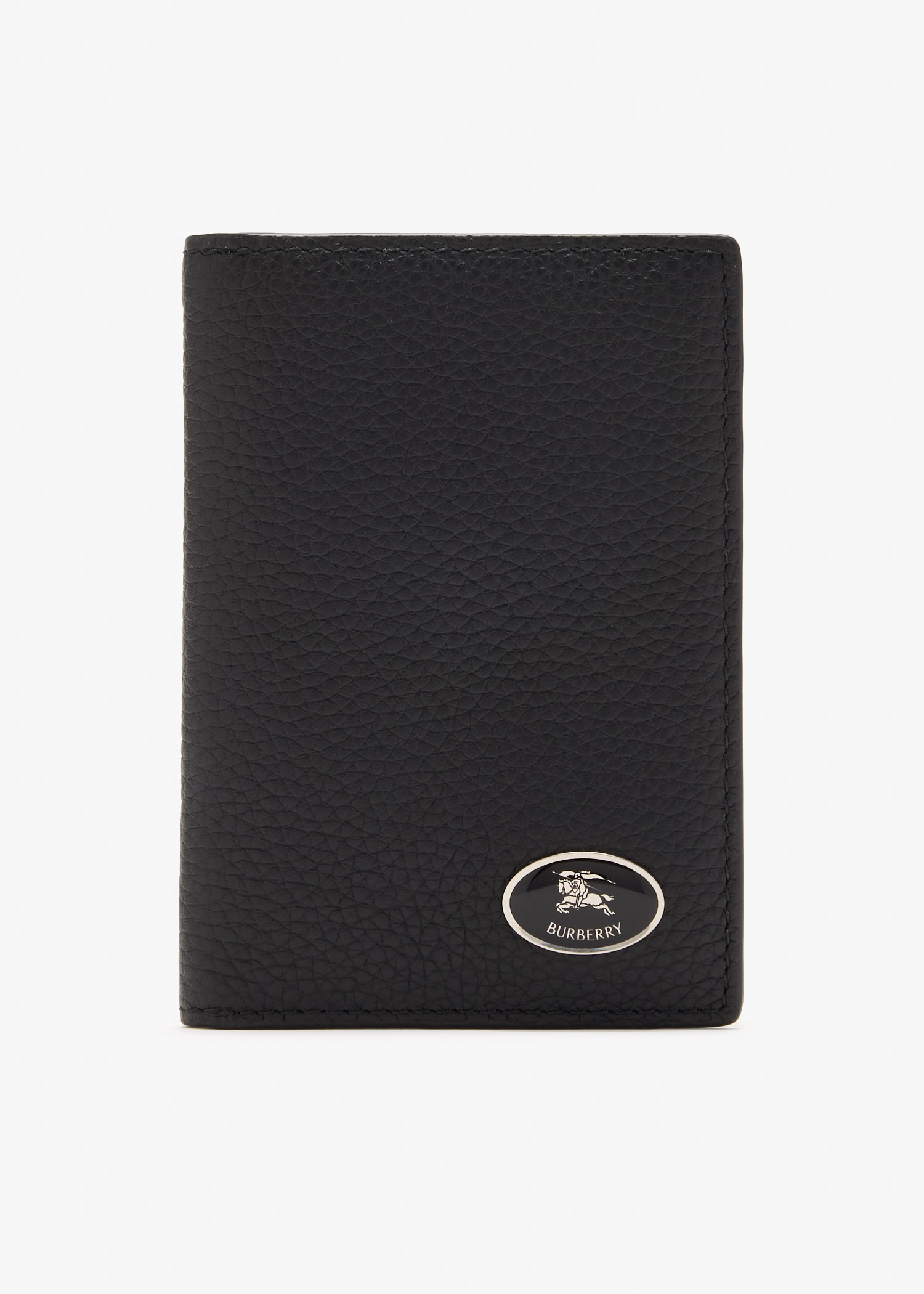 

Embossed Check folding card case, Black
