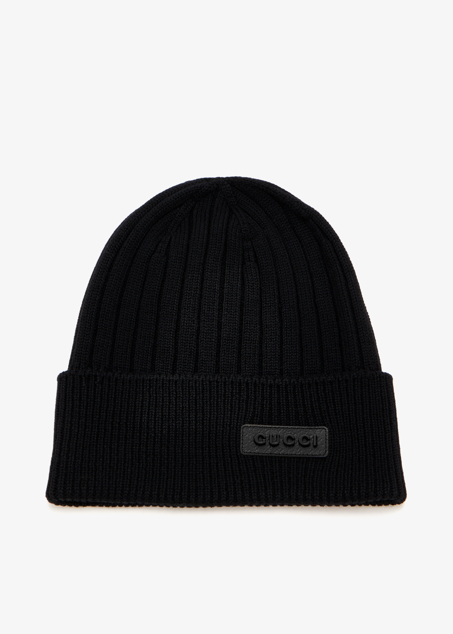 

Logo patch wool hat, Black