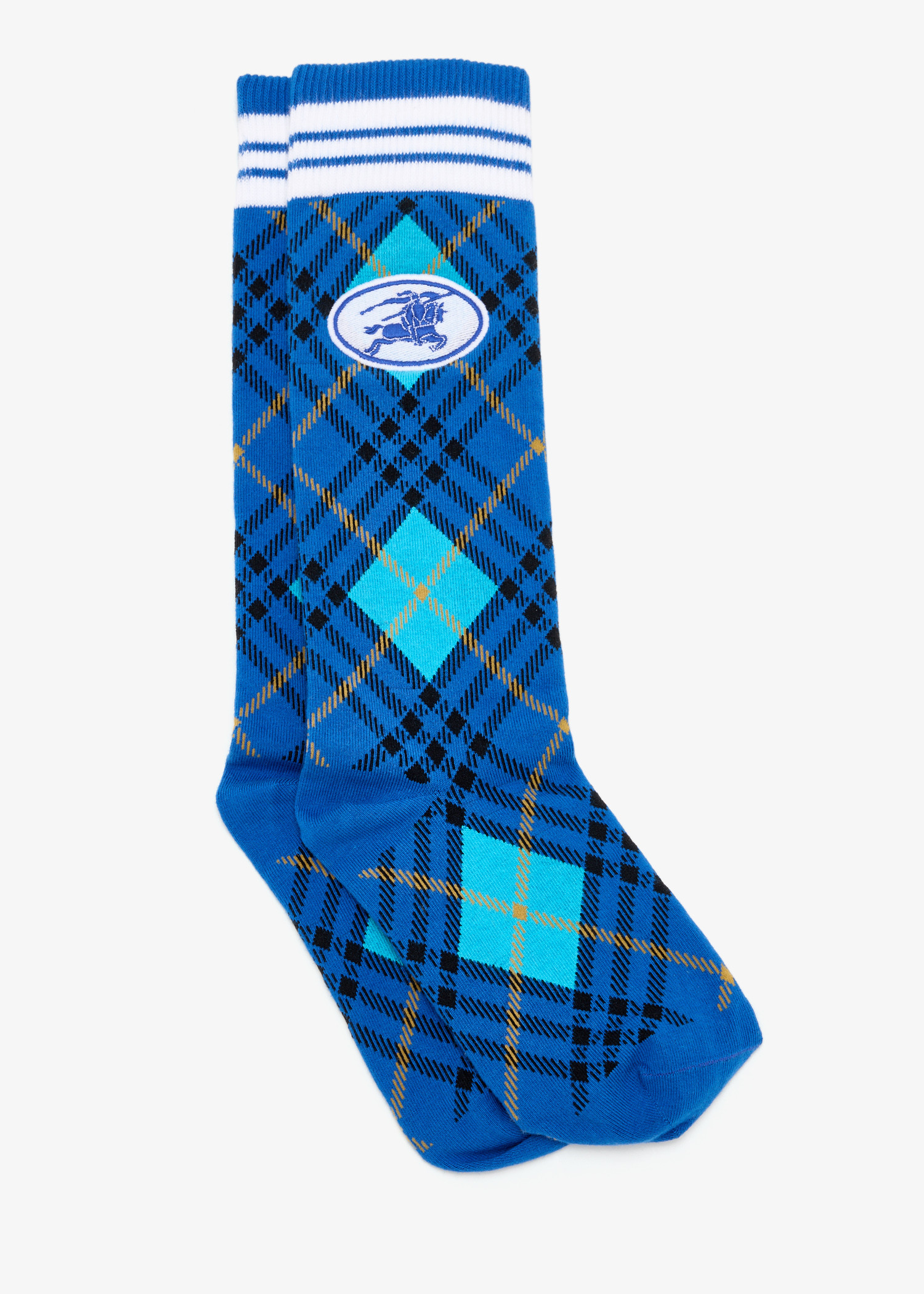 

Argyle Check Stretch socks, Blue