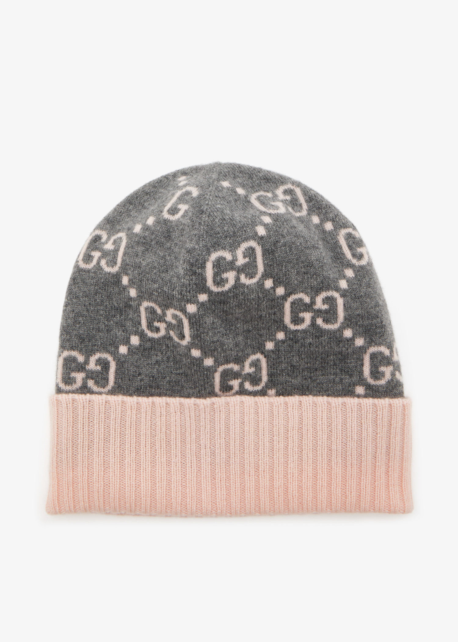 

GG cashmere jacquard hat, Grey