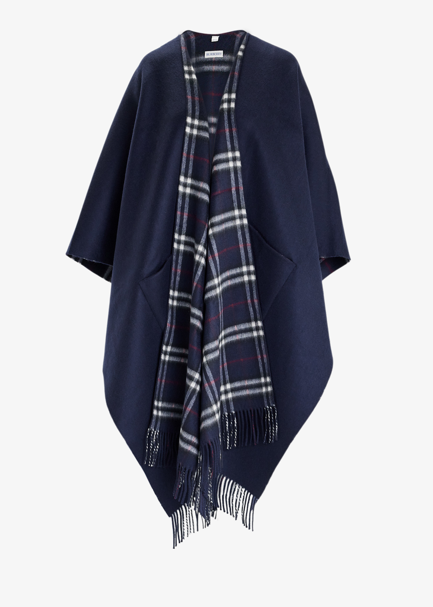 

Reversible Check cape, Navy