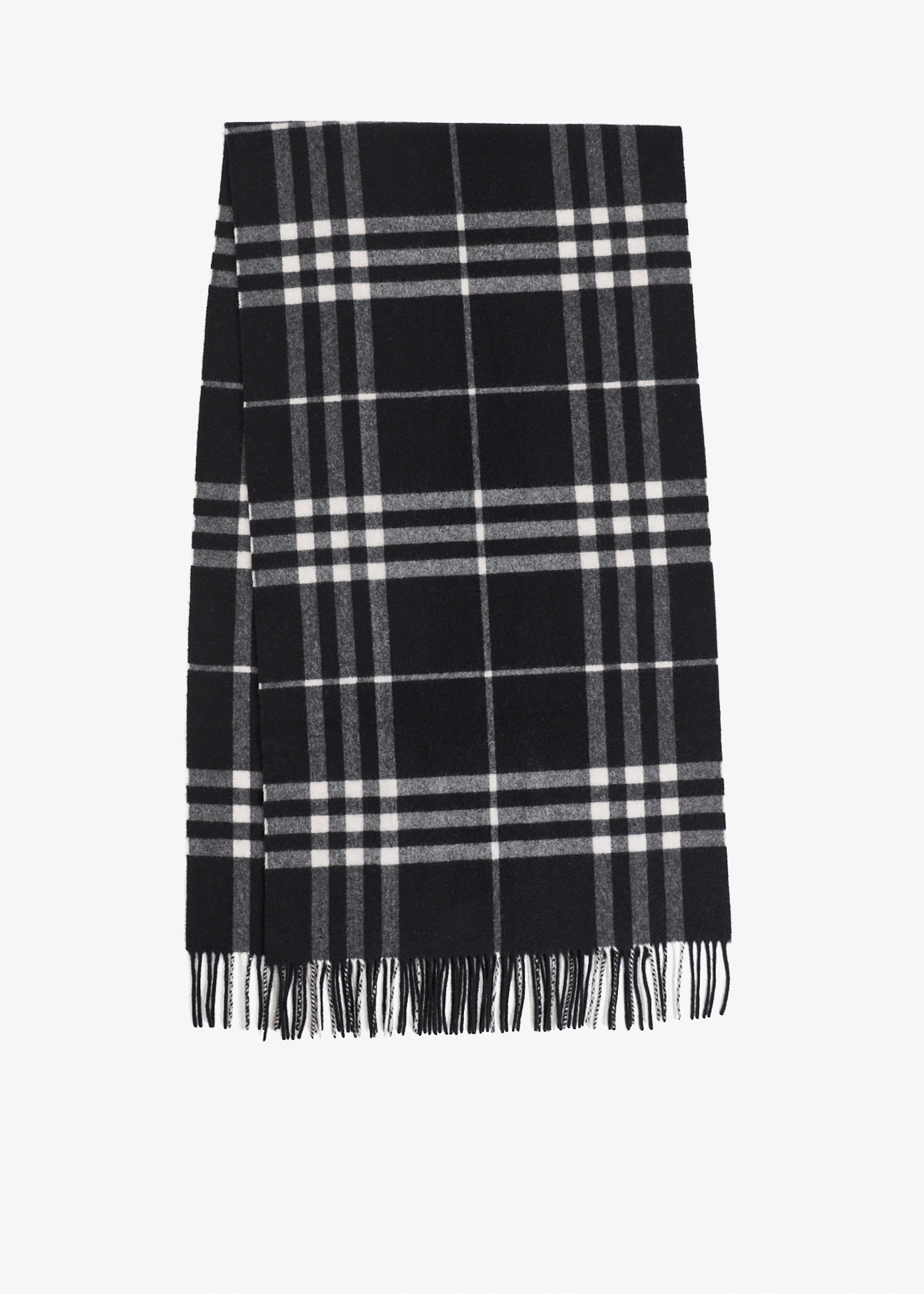 

Wide Check Cashmere scarf, Printed