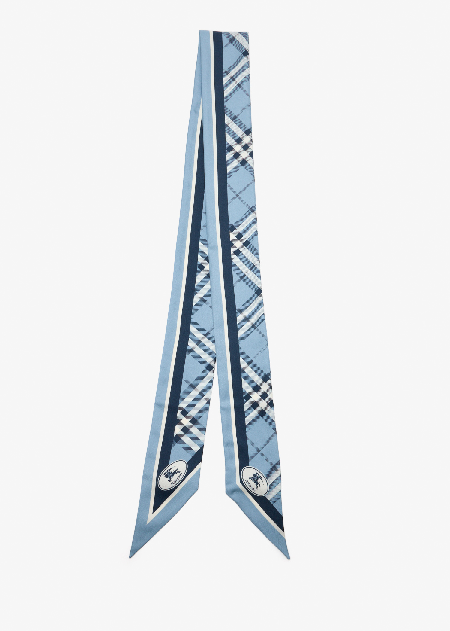 

Skinny Check silk scarf, Printed