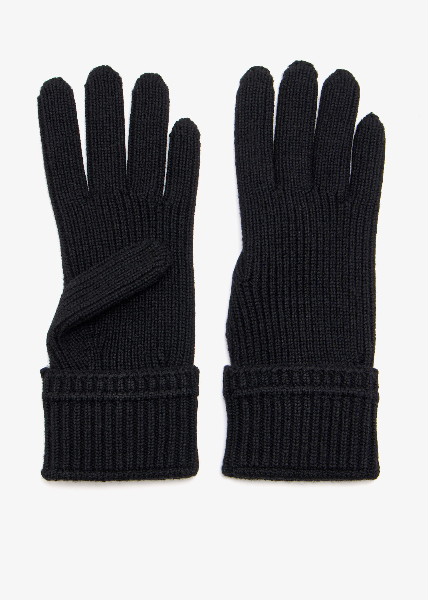 

Logo patch gloves, Black