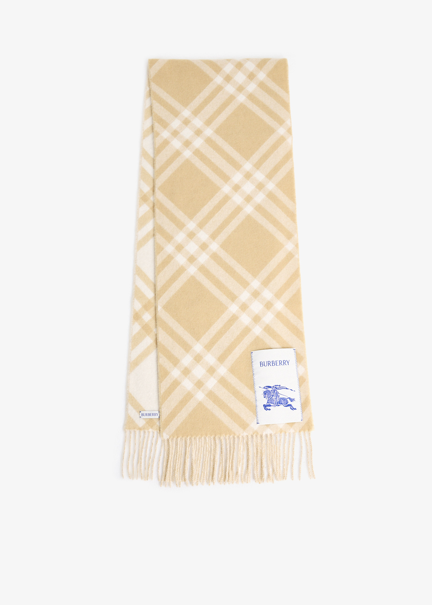 

Check cashmere scarf, Beige