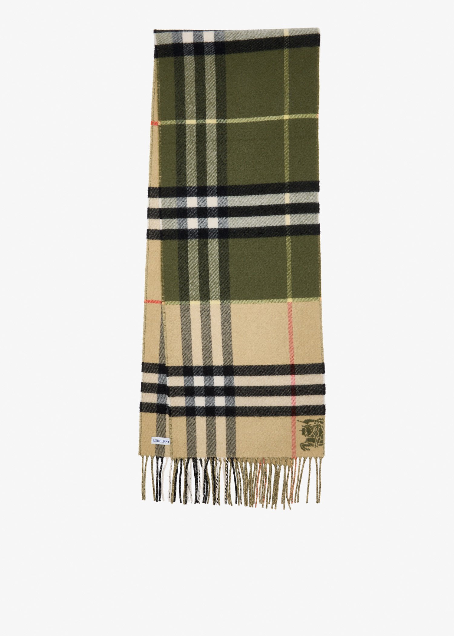 

Contrast Check scarf, Beige