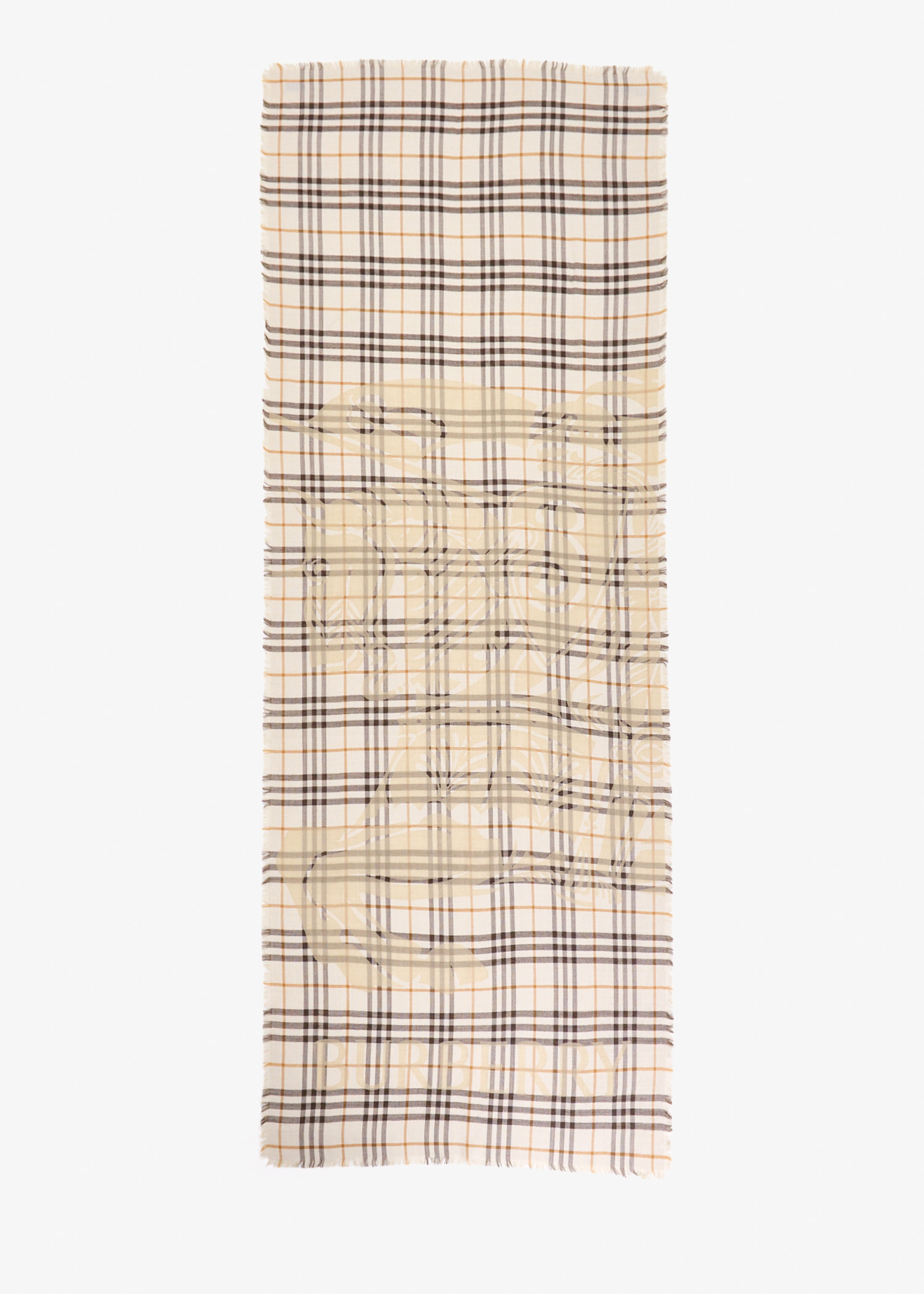 

Wide EKD check scarf, Cream