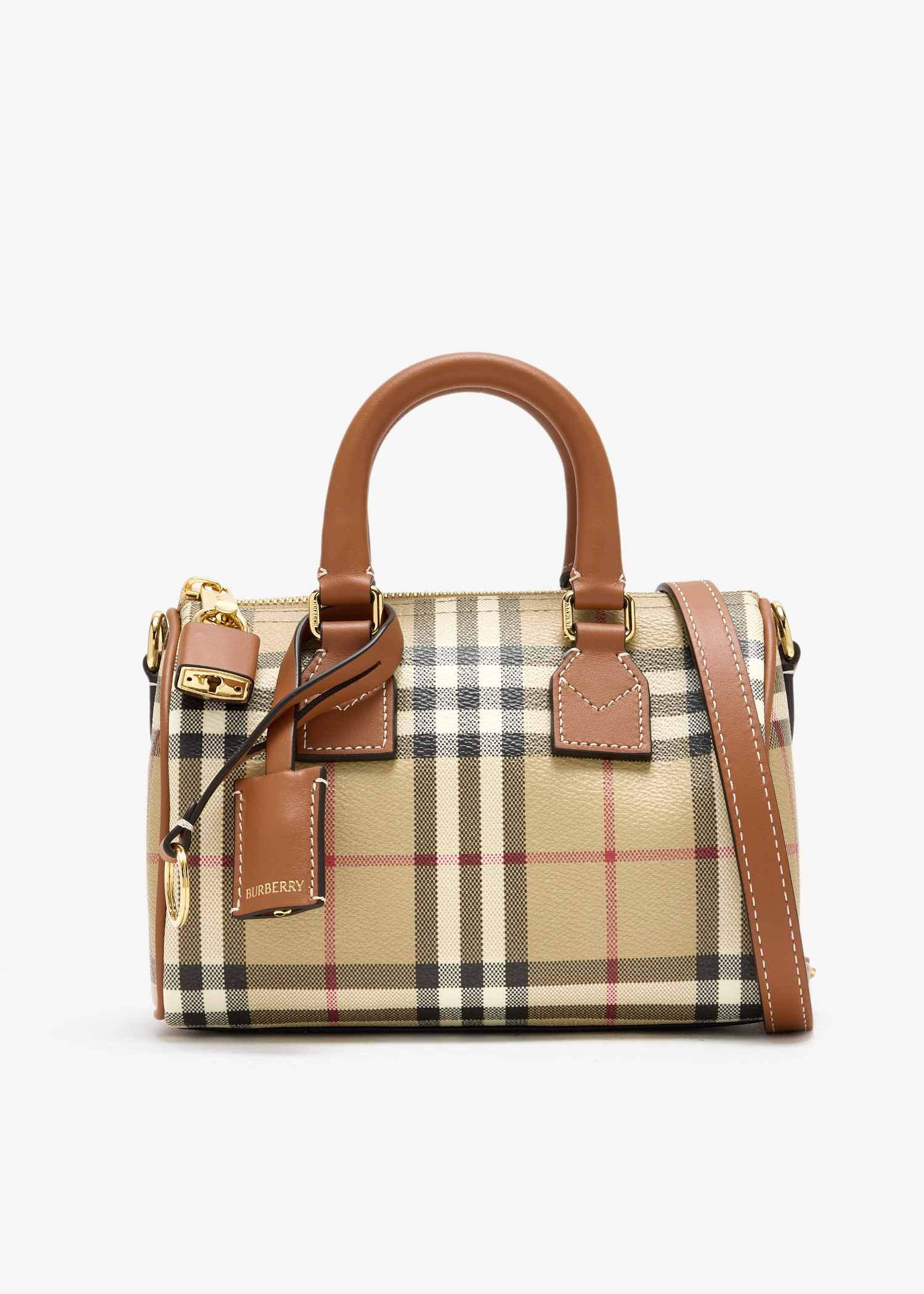 

Mini Check bowling bag, Printed
