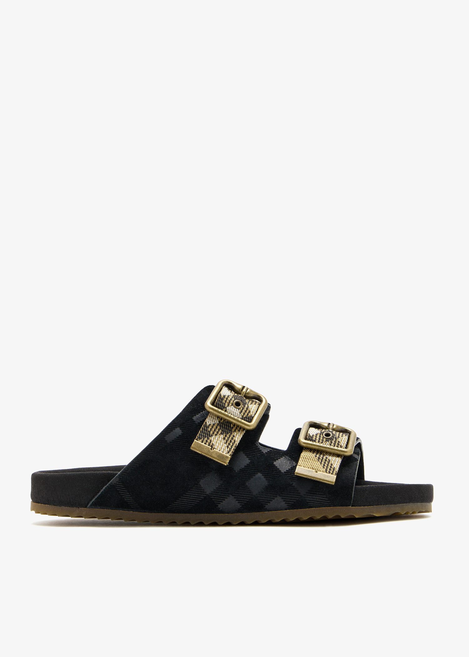 

Check Suede Urchin sandals, Black