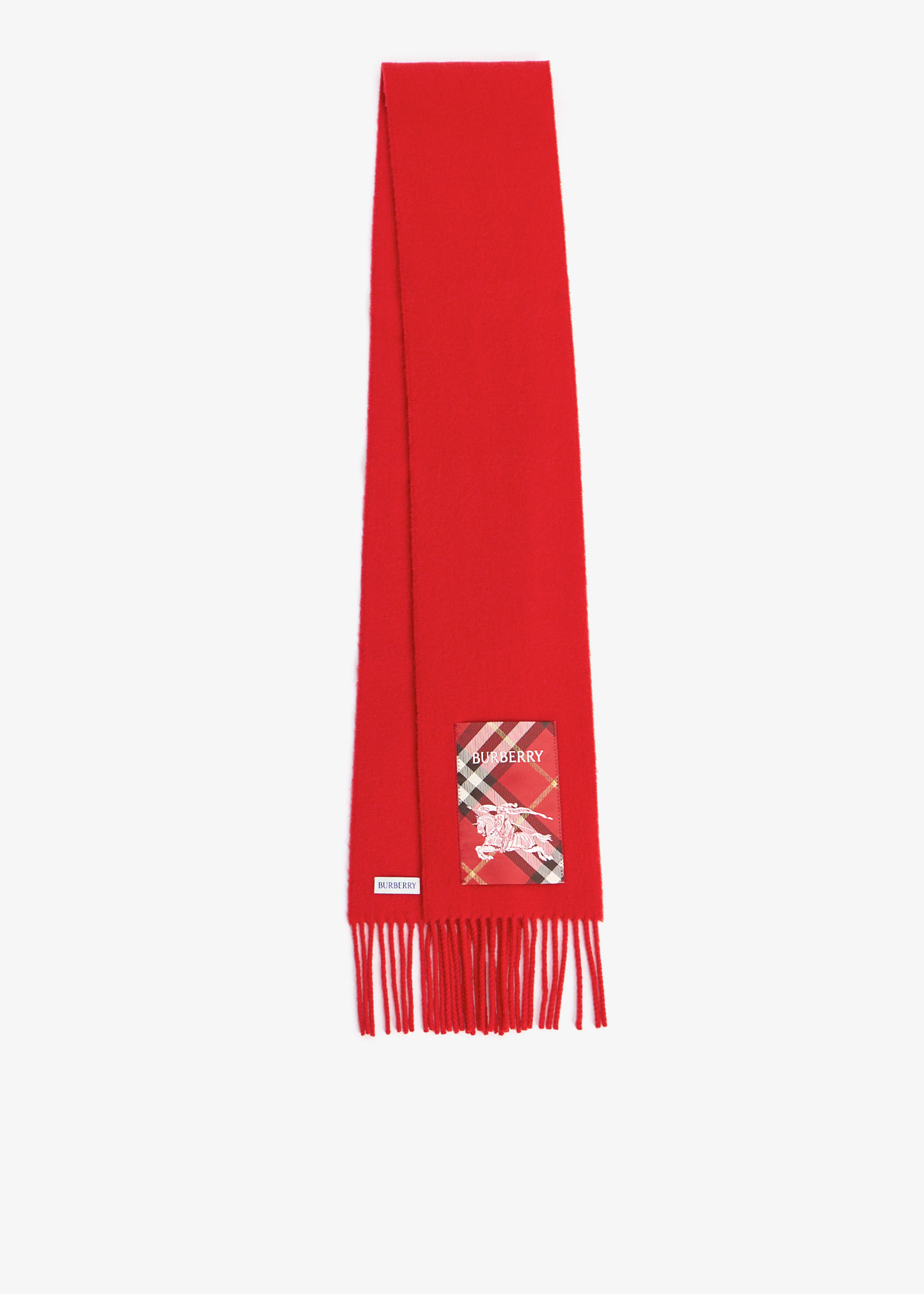 

Check Label cashmere scarf, Red