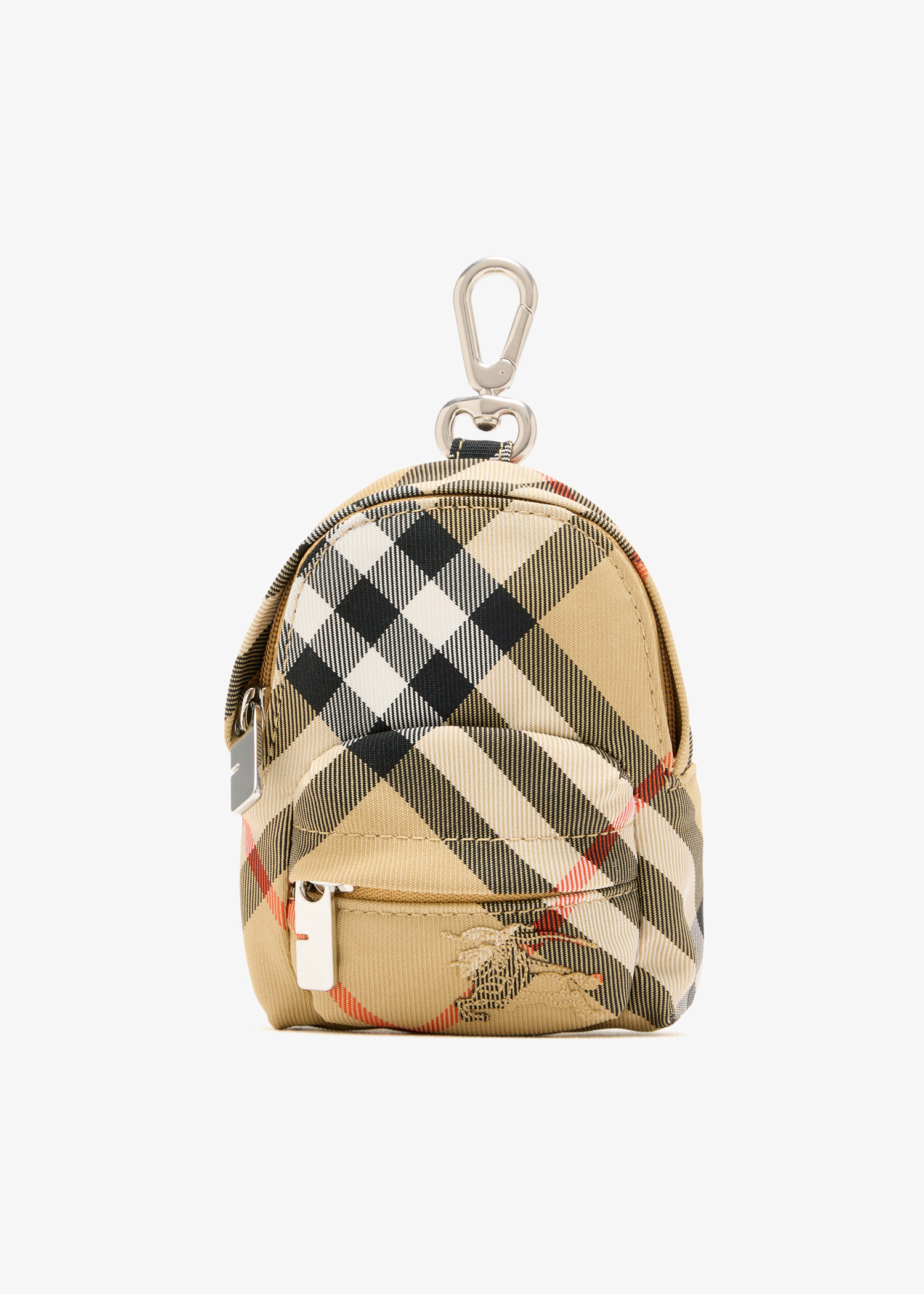 

Check Backpack charm, Beige