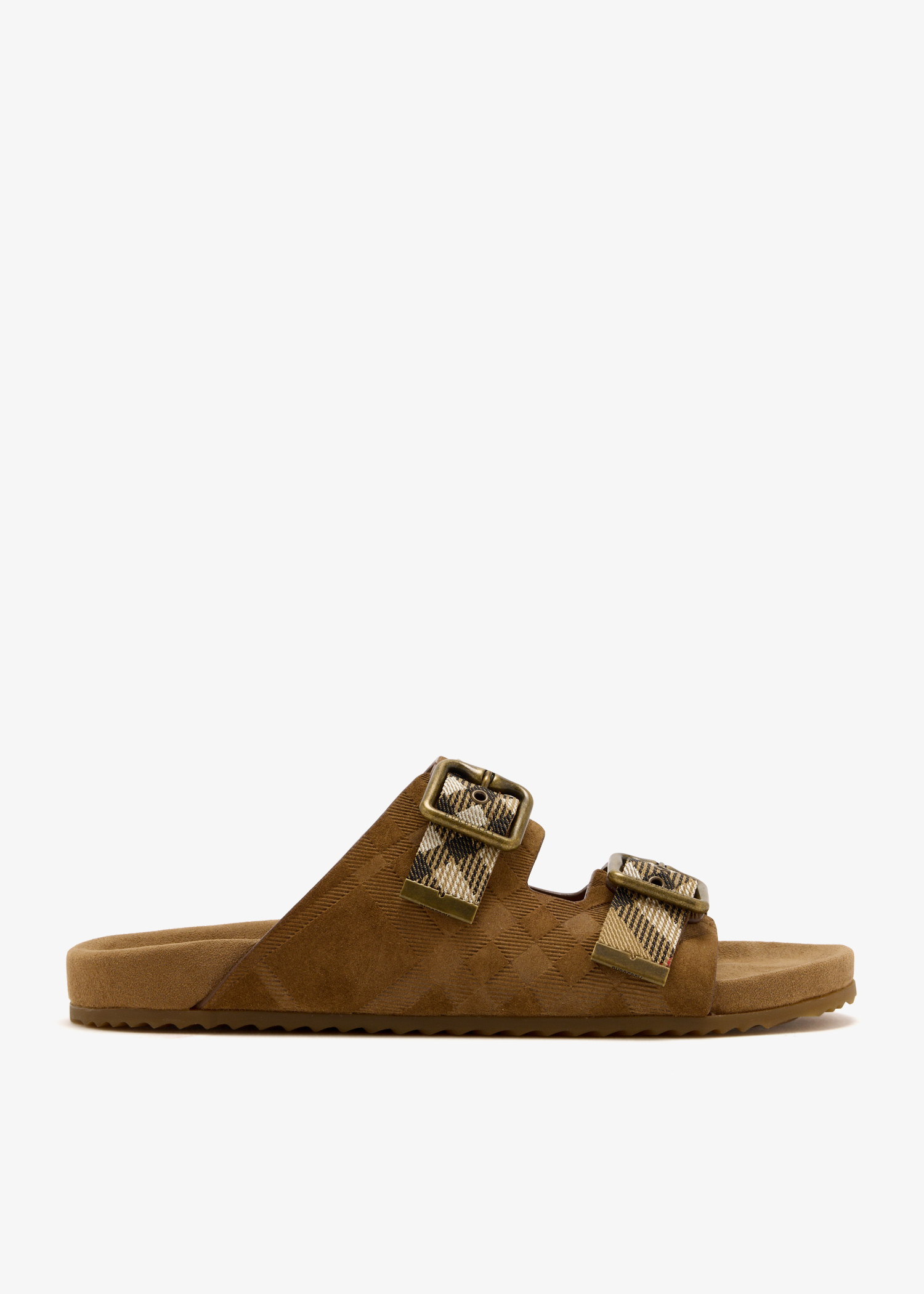 

Check Suede Urchin sandals, Brown