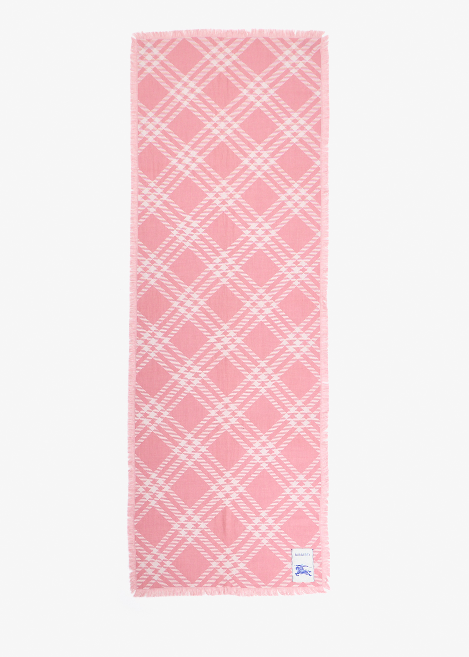 

Wide Check scarf, Pink