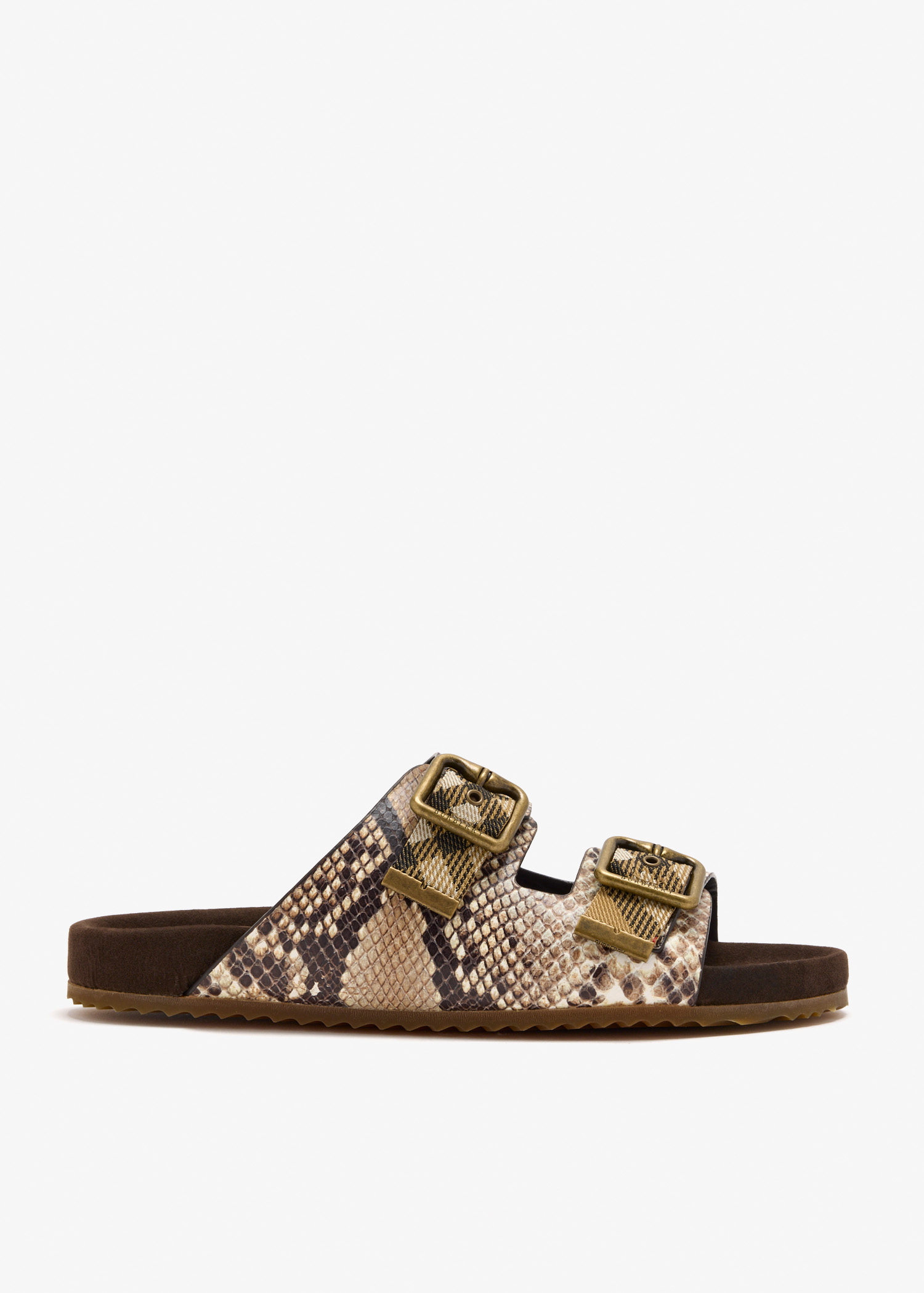 

Leather sandals, Animal printed