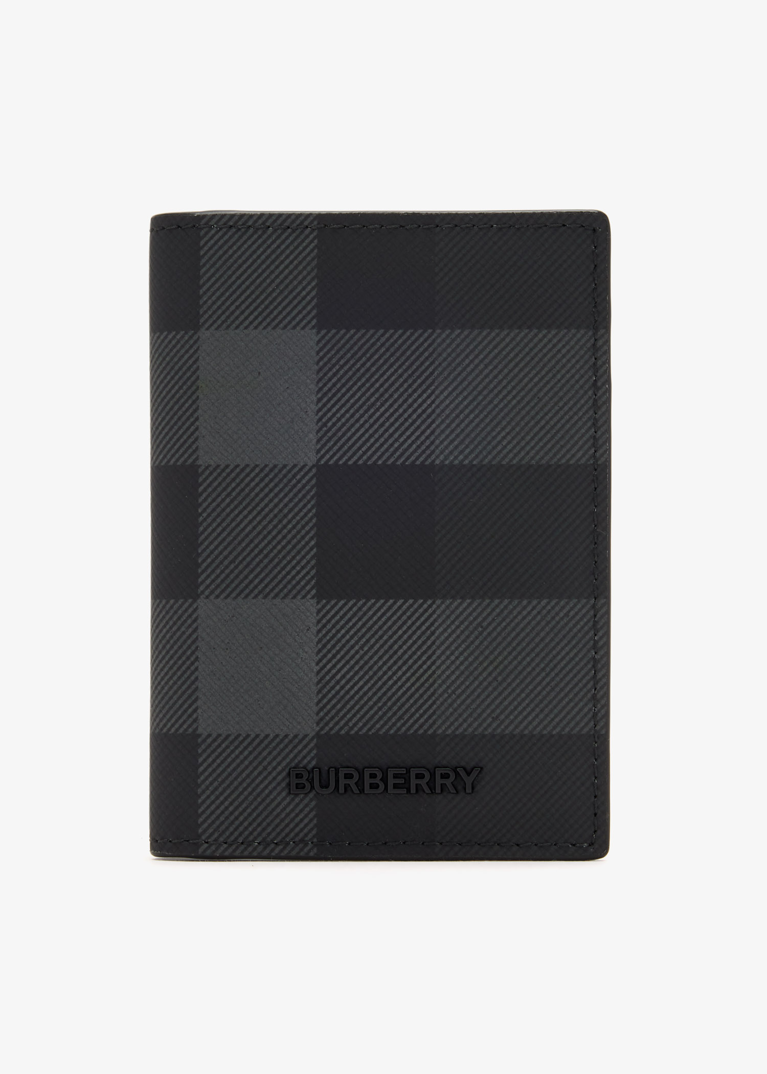 

Check Folding card case, Black