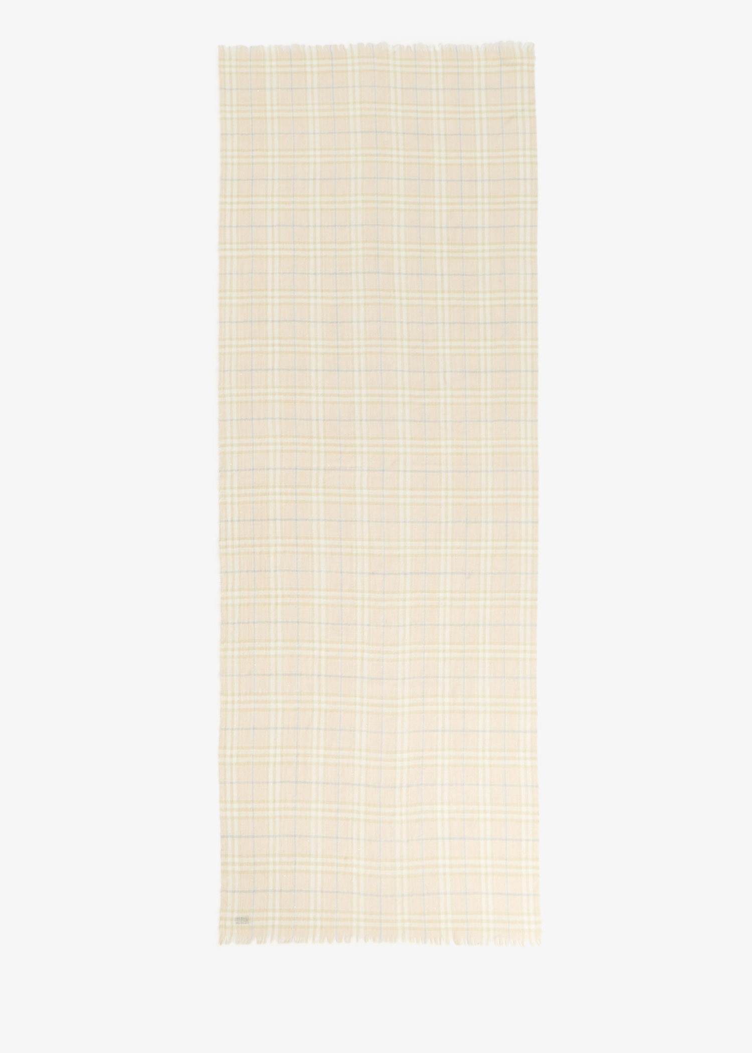 

Wide Check scarf, Beige