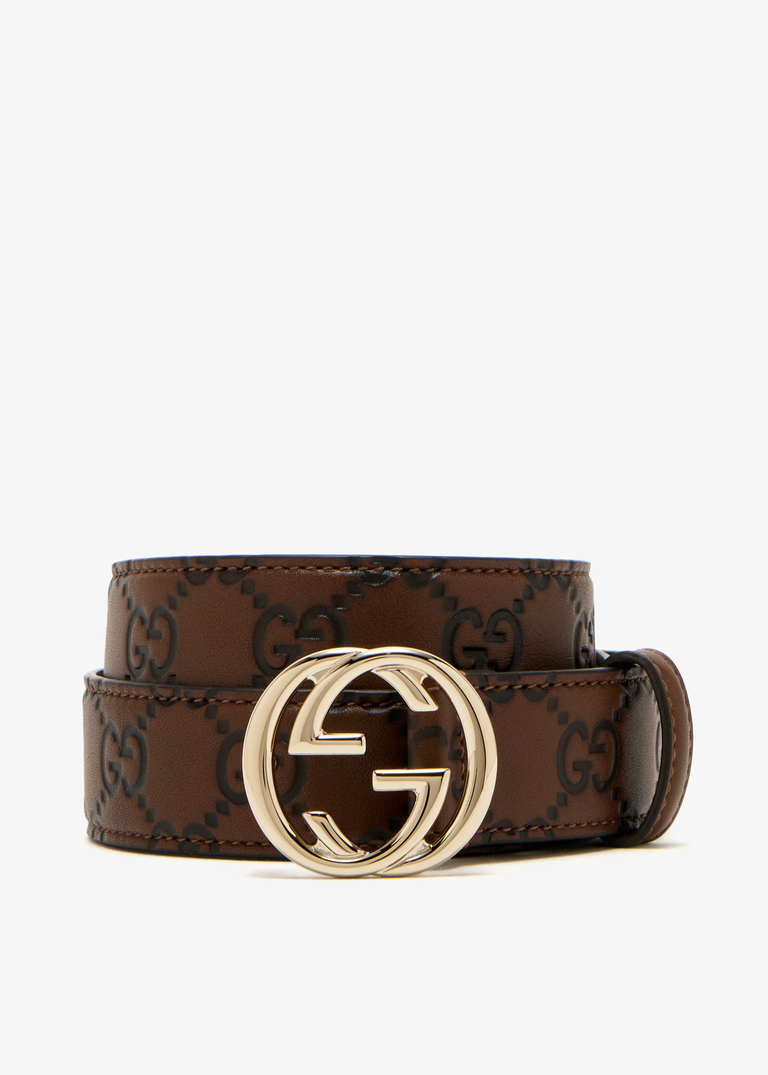 

Interlocking G belt, Brown