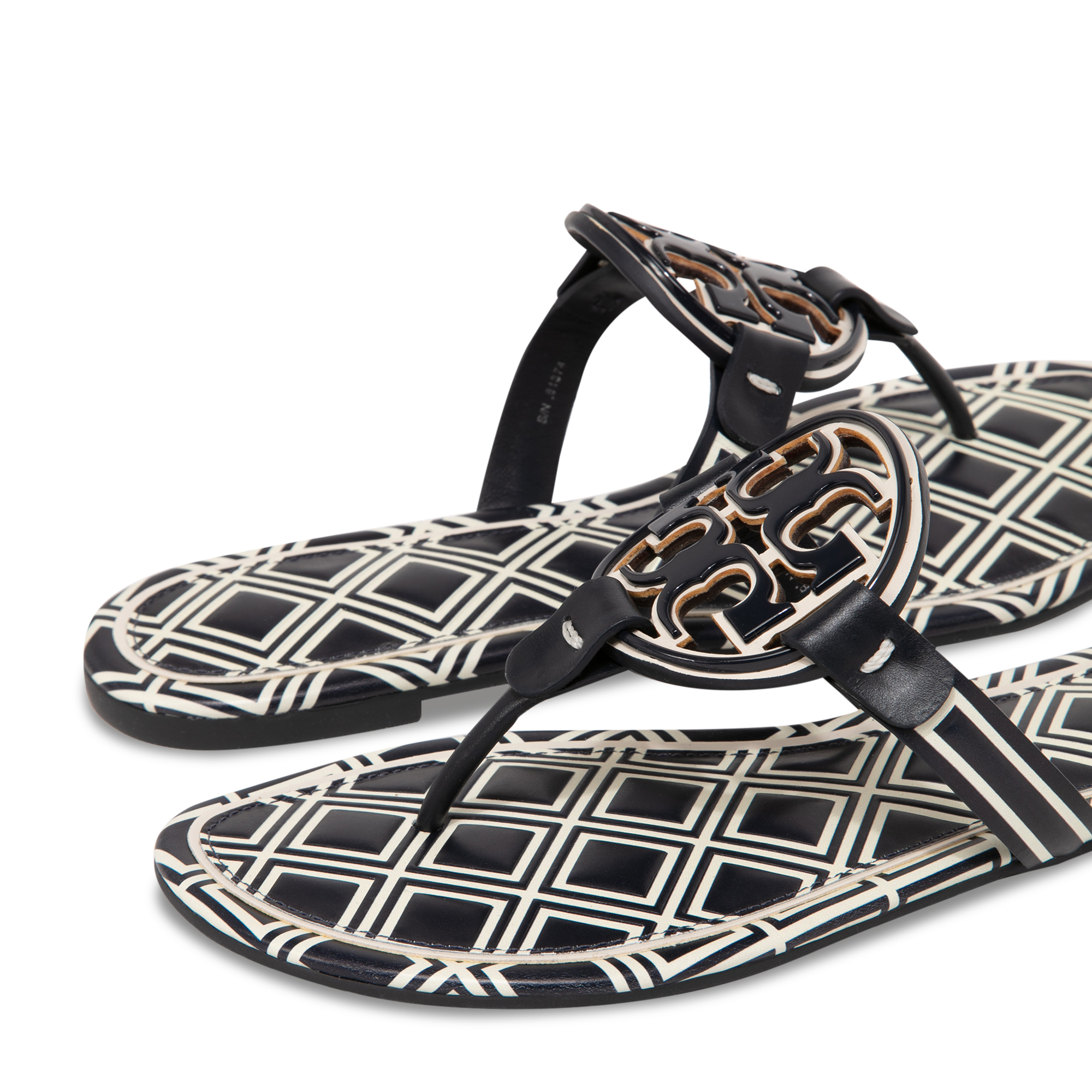 

Miller metal-logo sandals, Black