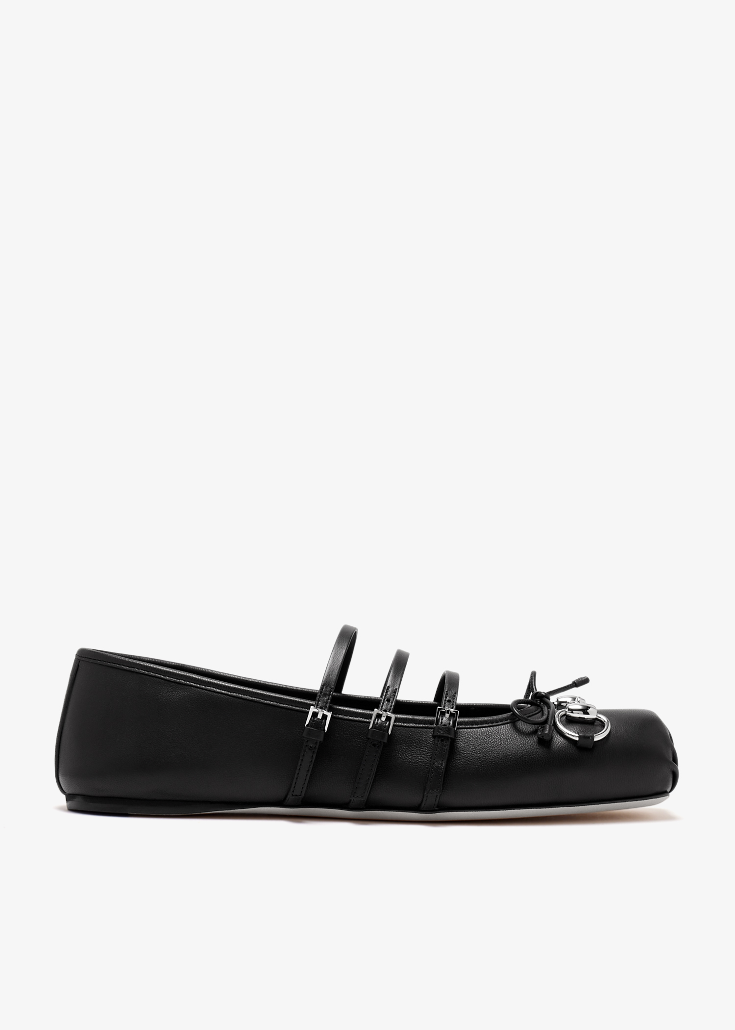 

Horsebit ballet flats, Black