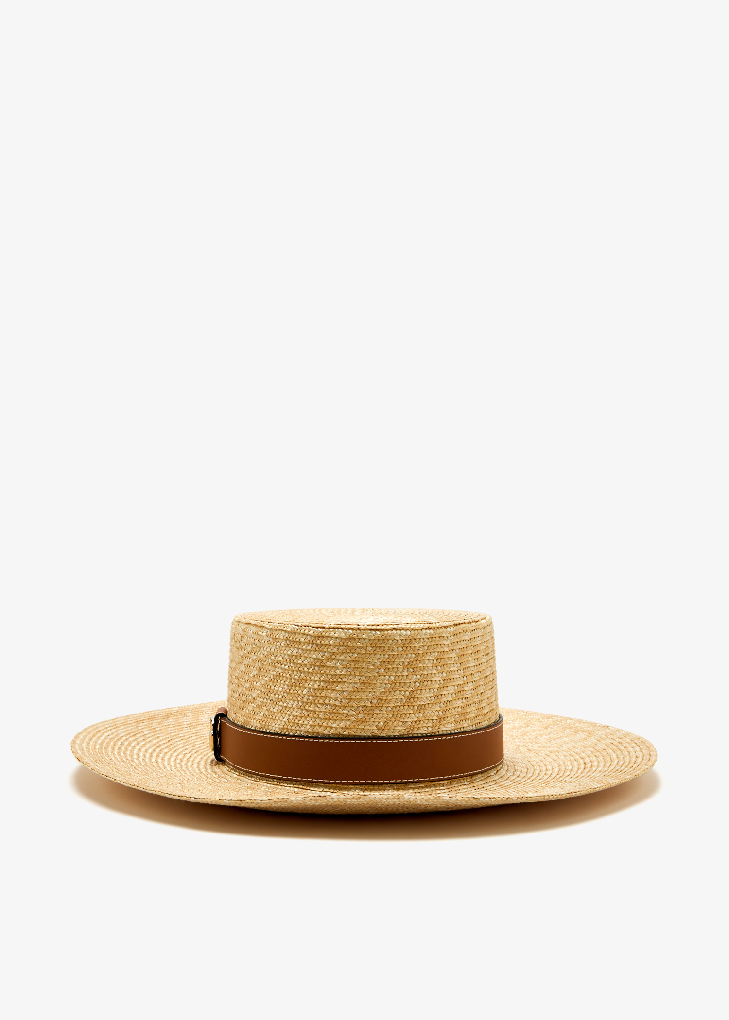 

Woven boater hat, Beige