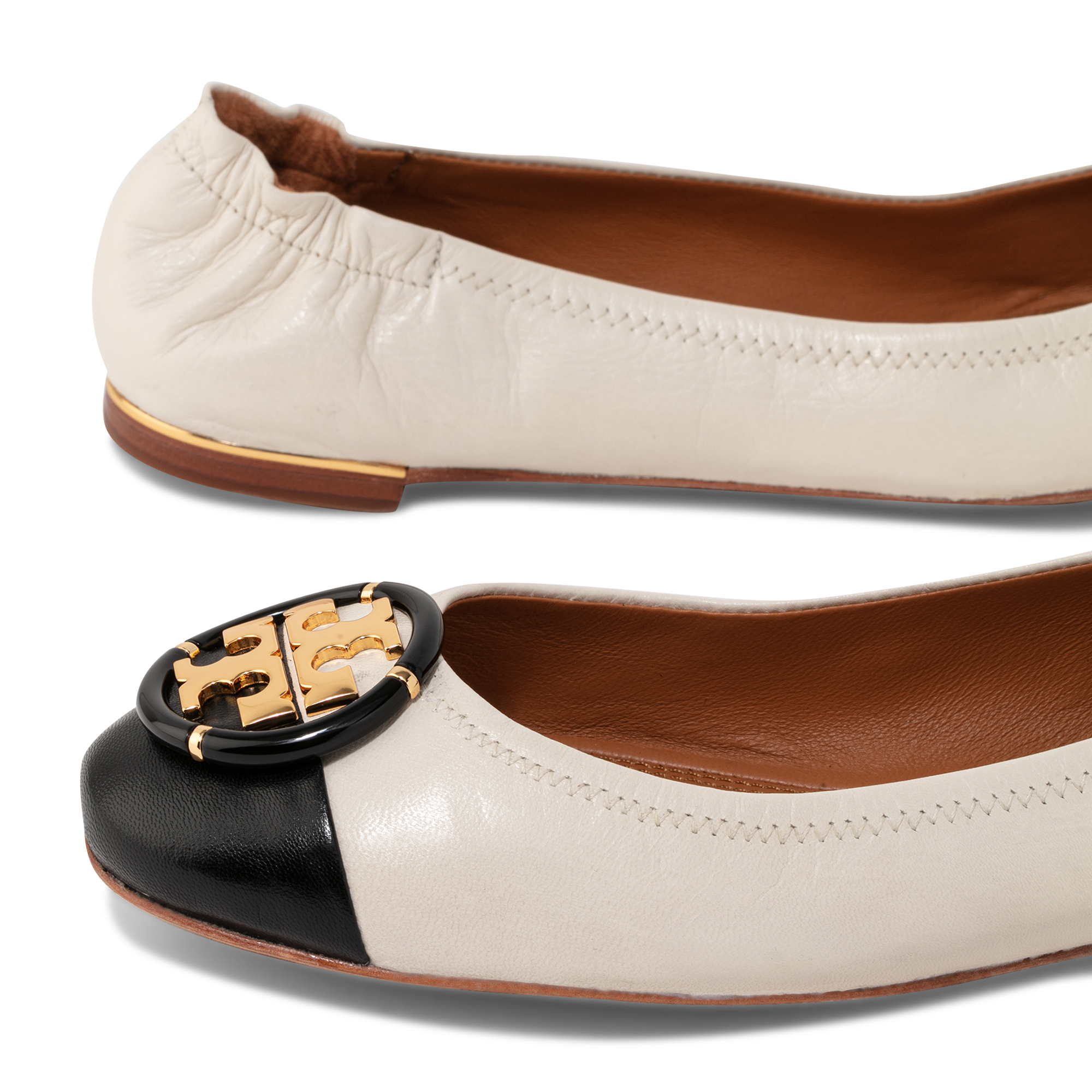 

Multi-Logo ballet flats, White