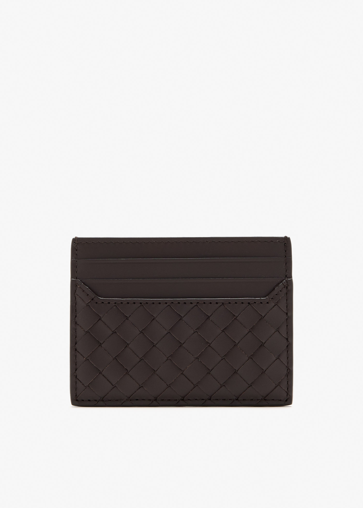 

Intrecciato Piccolo card case, Brown