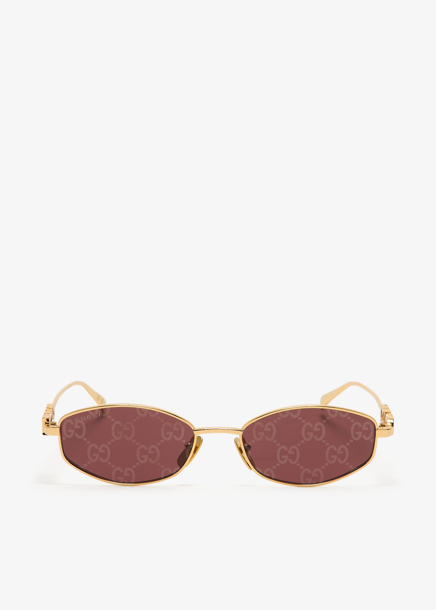 

Oval frame sunglasses, Gold