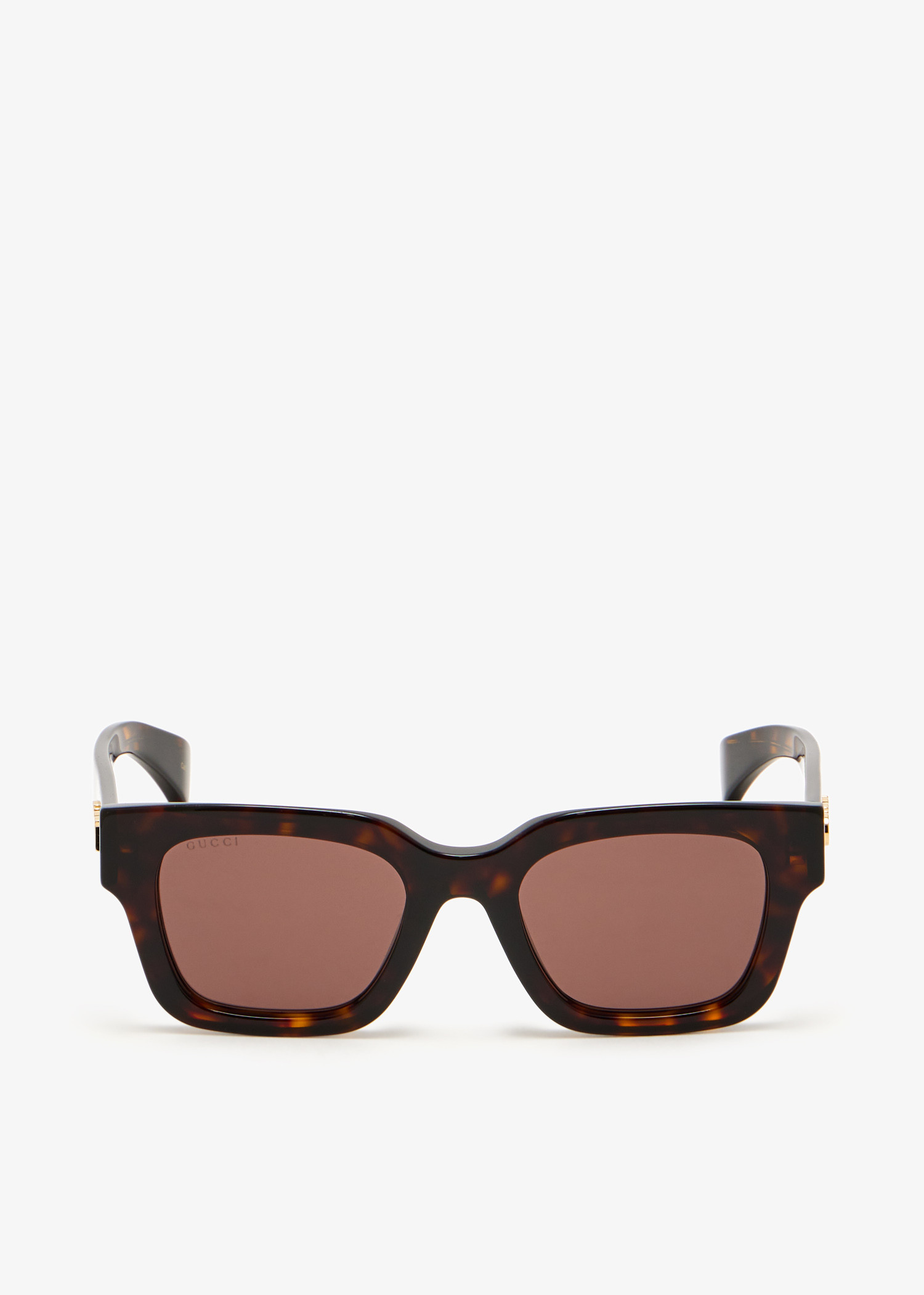 

Rectangular frame sunglasses, Brown