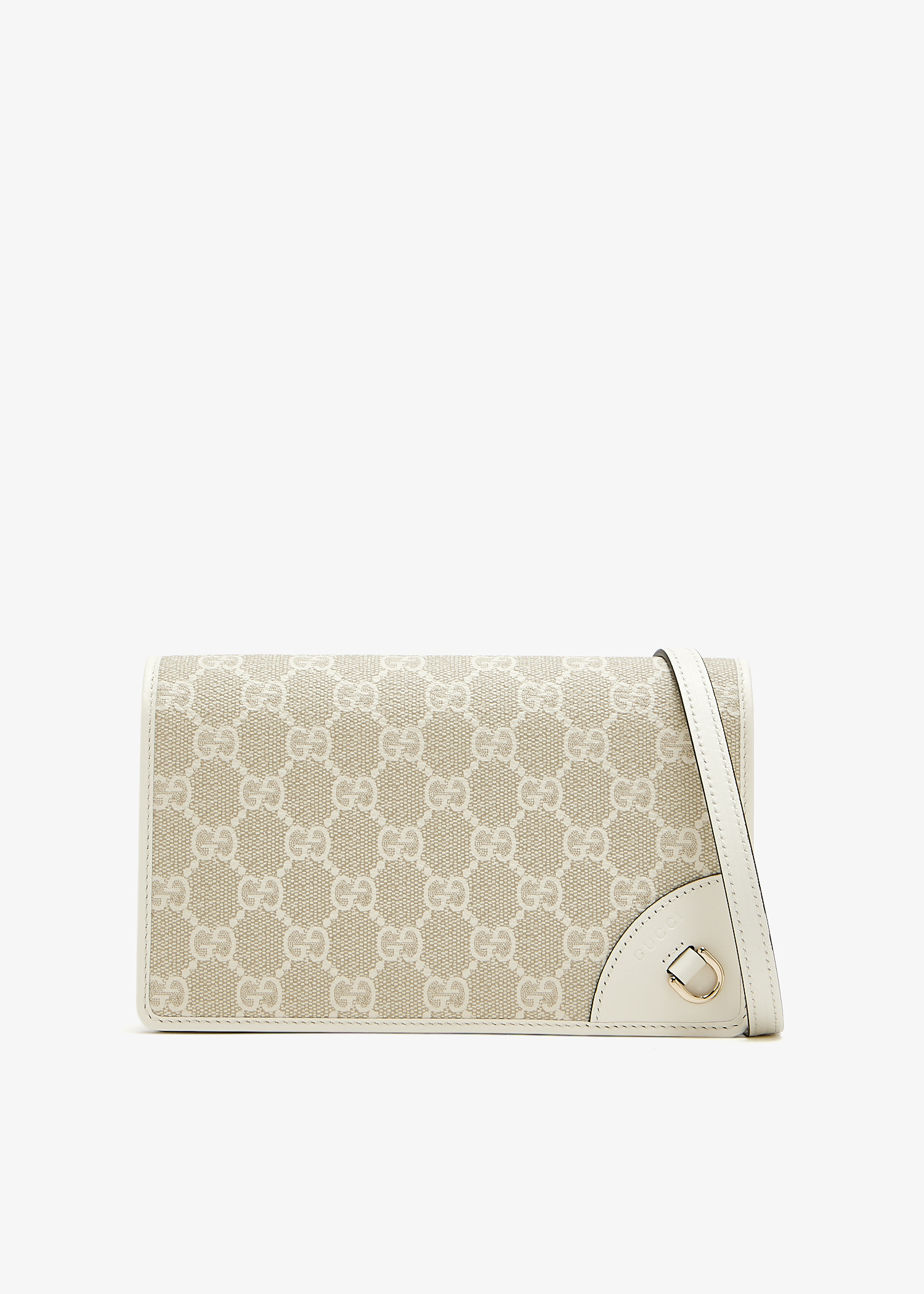 

GG Emblem super mini shoulder bag, Beige