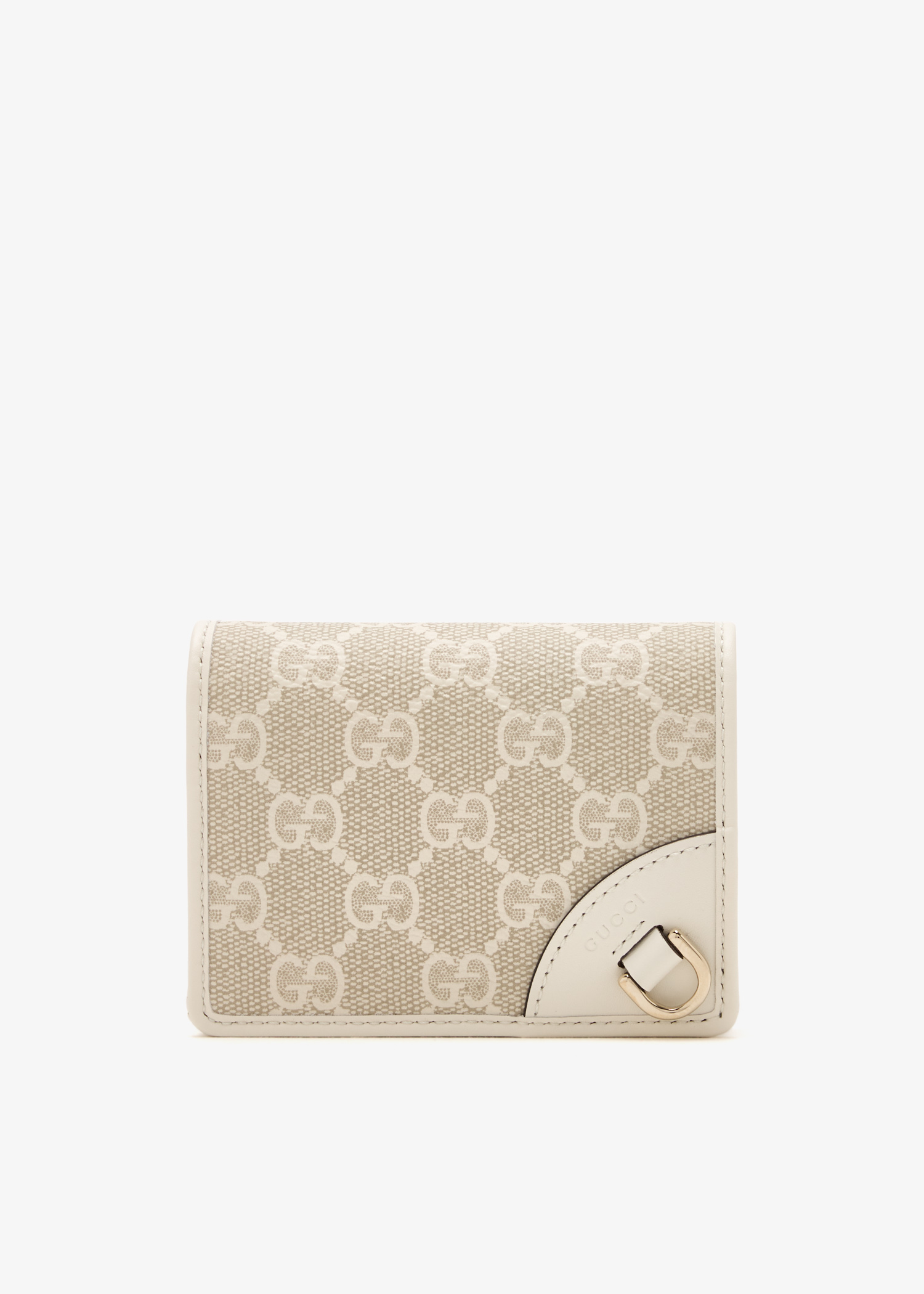 

GG Emblem small wallet, Beige