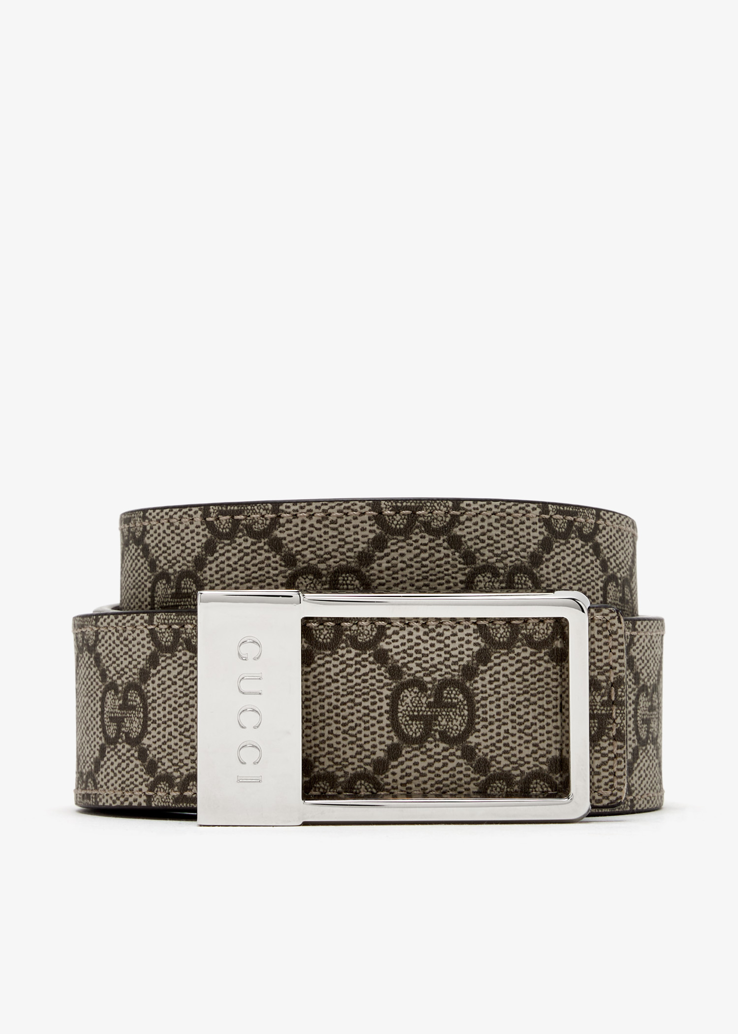 

Rectangular buckle reversible belt, Printed