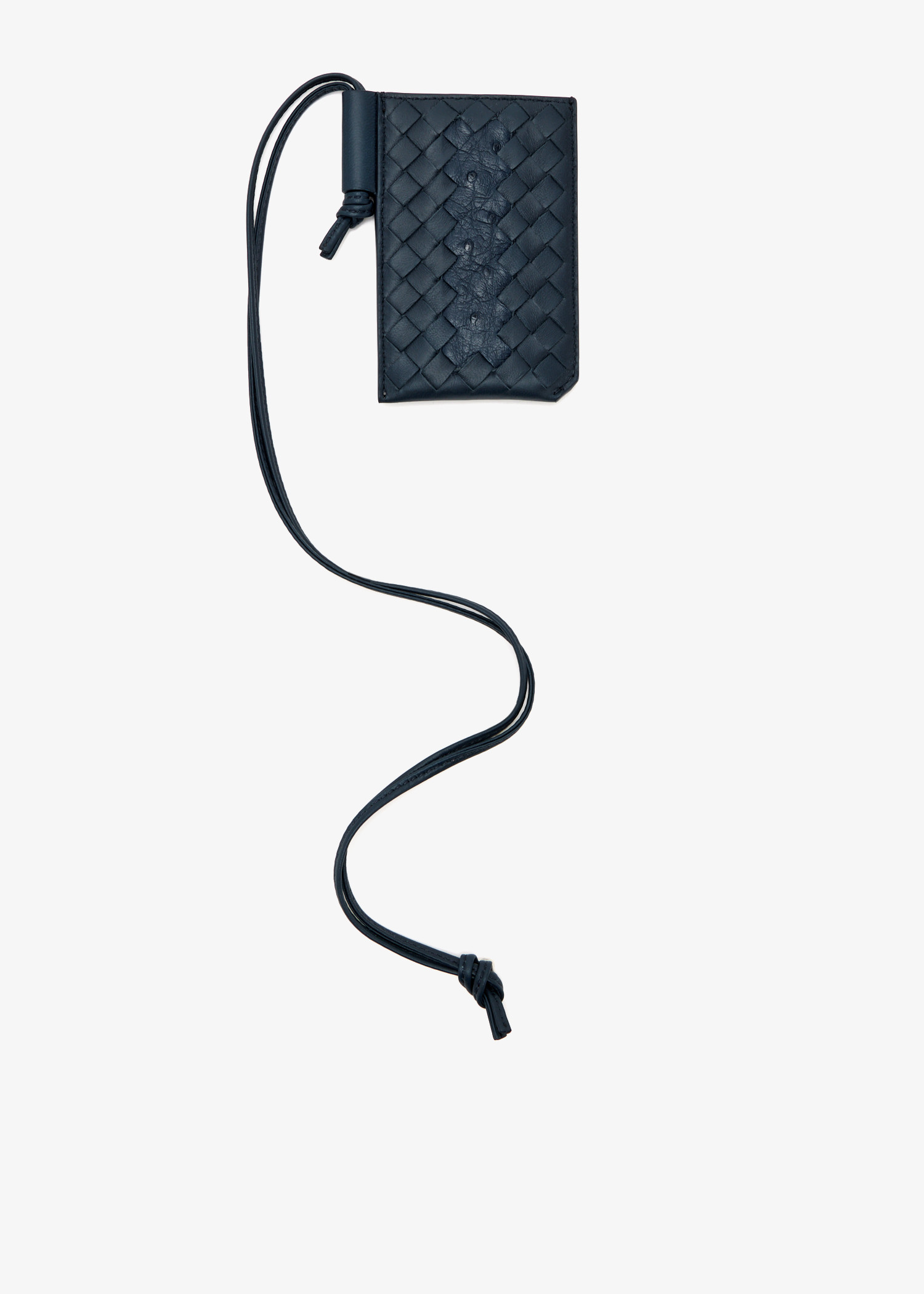 

Intrecciato Piccolo badge holder, Navy